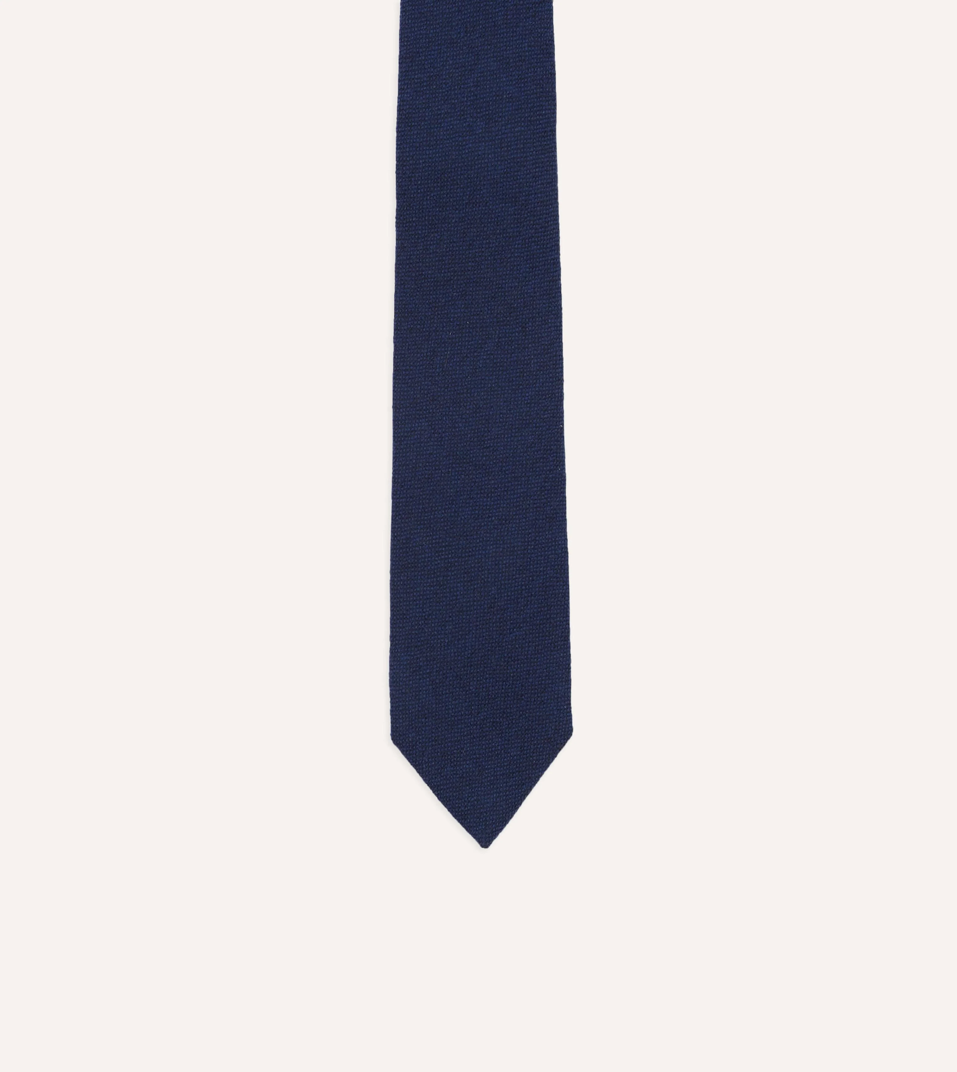 Indigo Pure Cashmere Solid Tipped Tie - Image 4