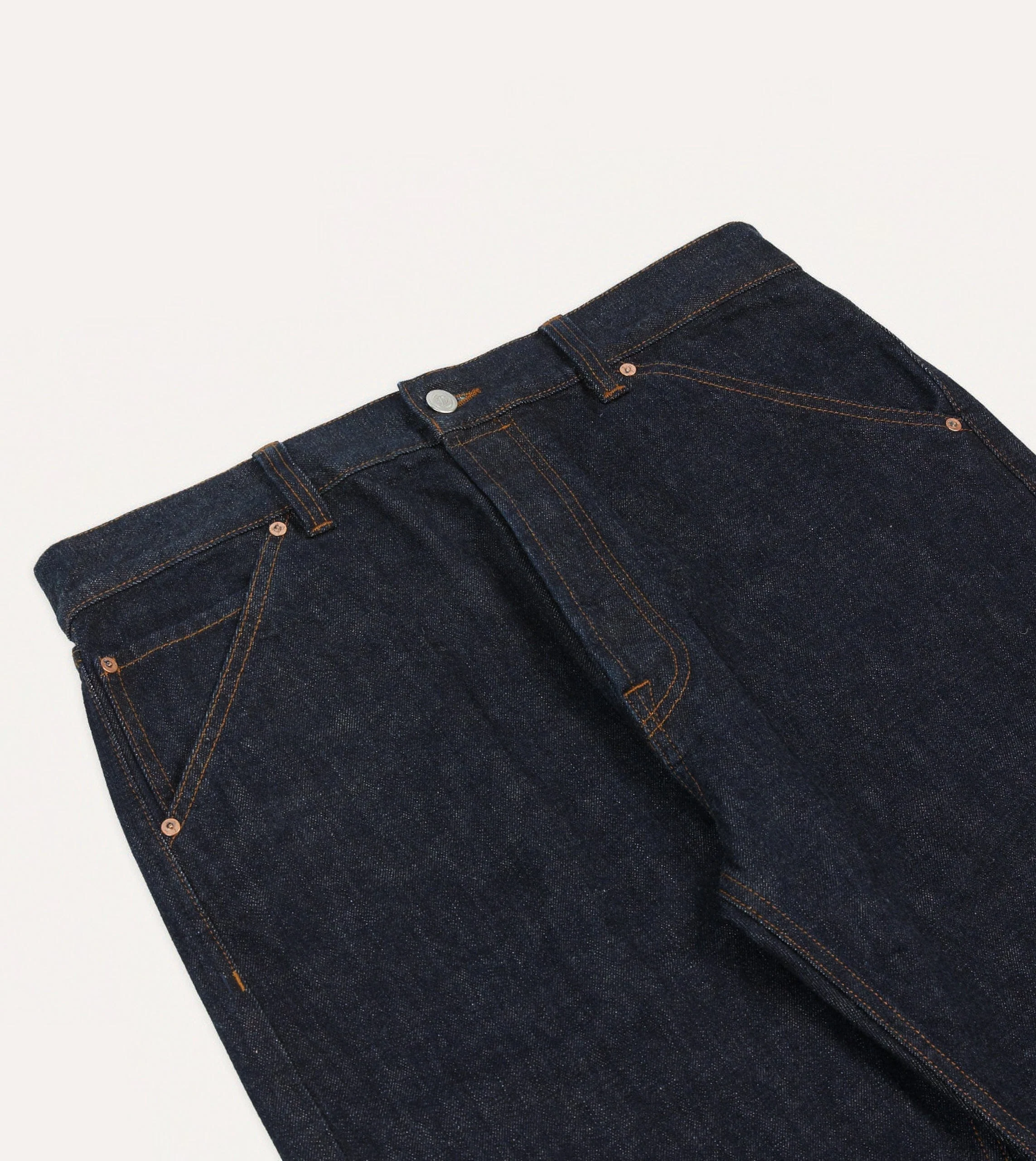 Indigo Rinse 14.2oz Japanese Selvedge Denim Five-Pocket Jeans - Image 5