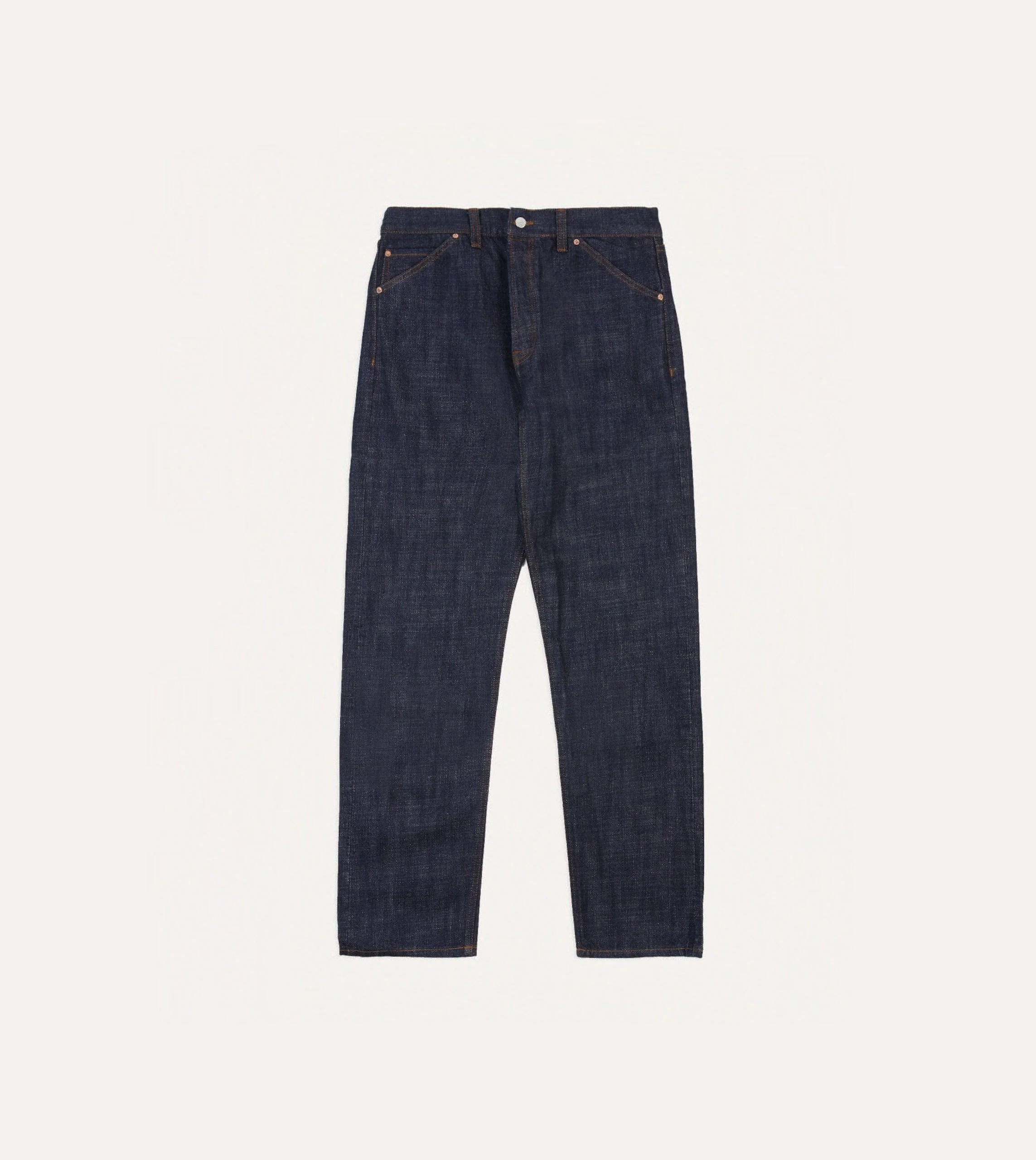 Indigo Rinse 15.5oz Japanese Selvedge Denim Five-Pocket Jeans - Image 3