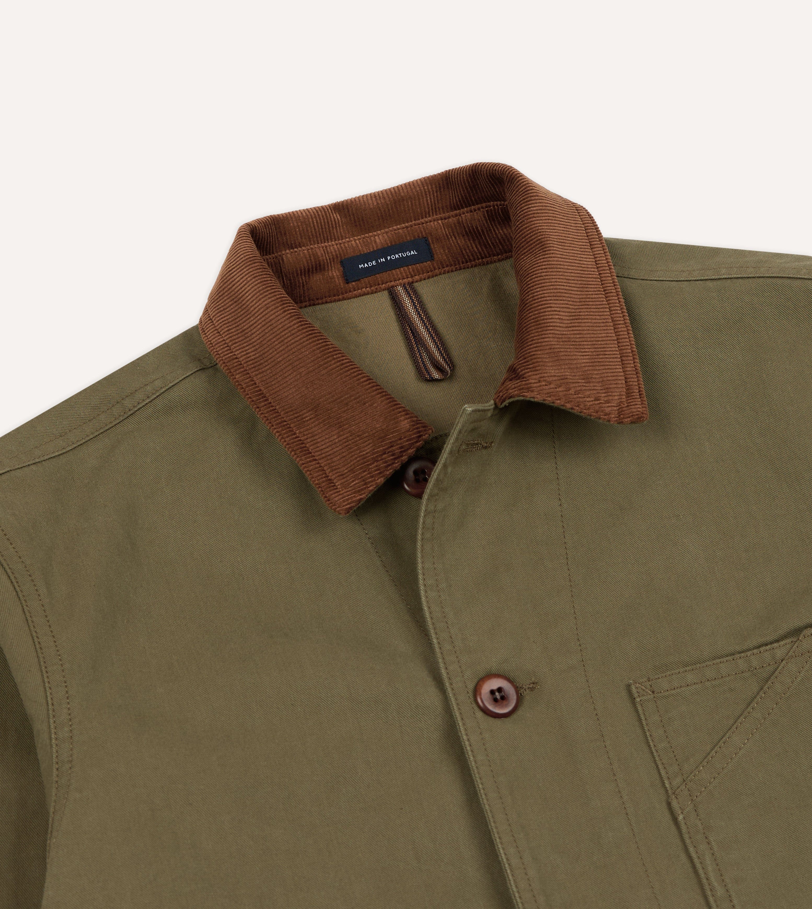 Khaki Cotton Twill Fatigue Jacket - Image 3