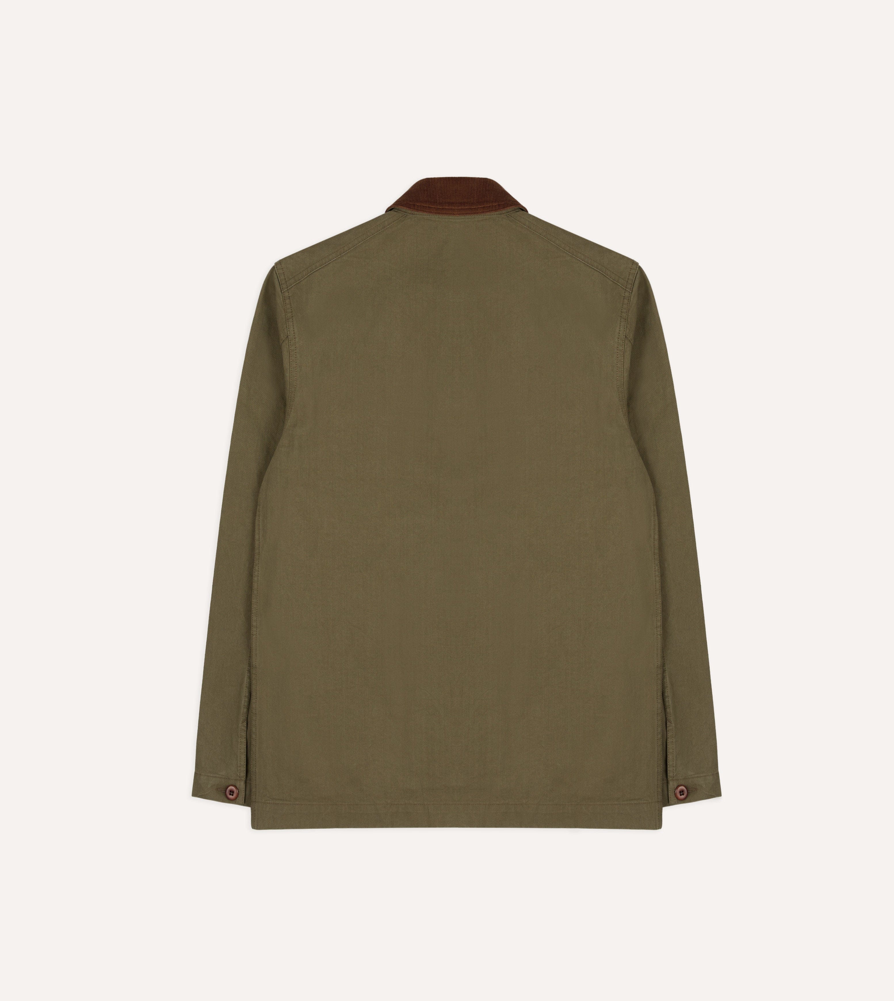 Khaki Cotton Twill Fatigue Jacket - Image 8