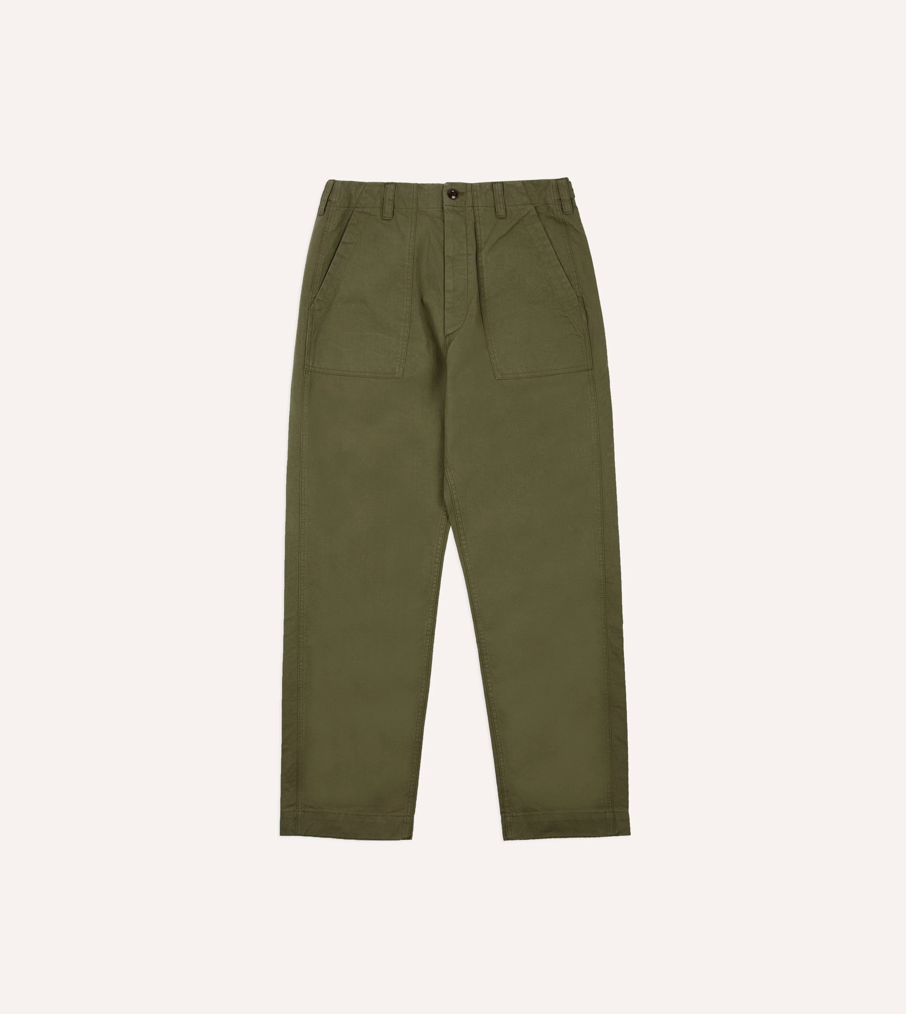 Khaki Cotton Twill Fatigue Trouser - Image 3