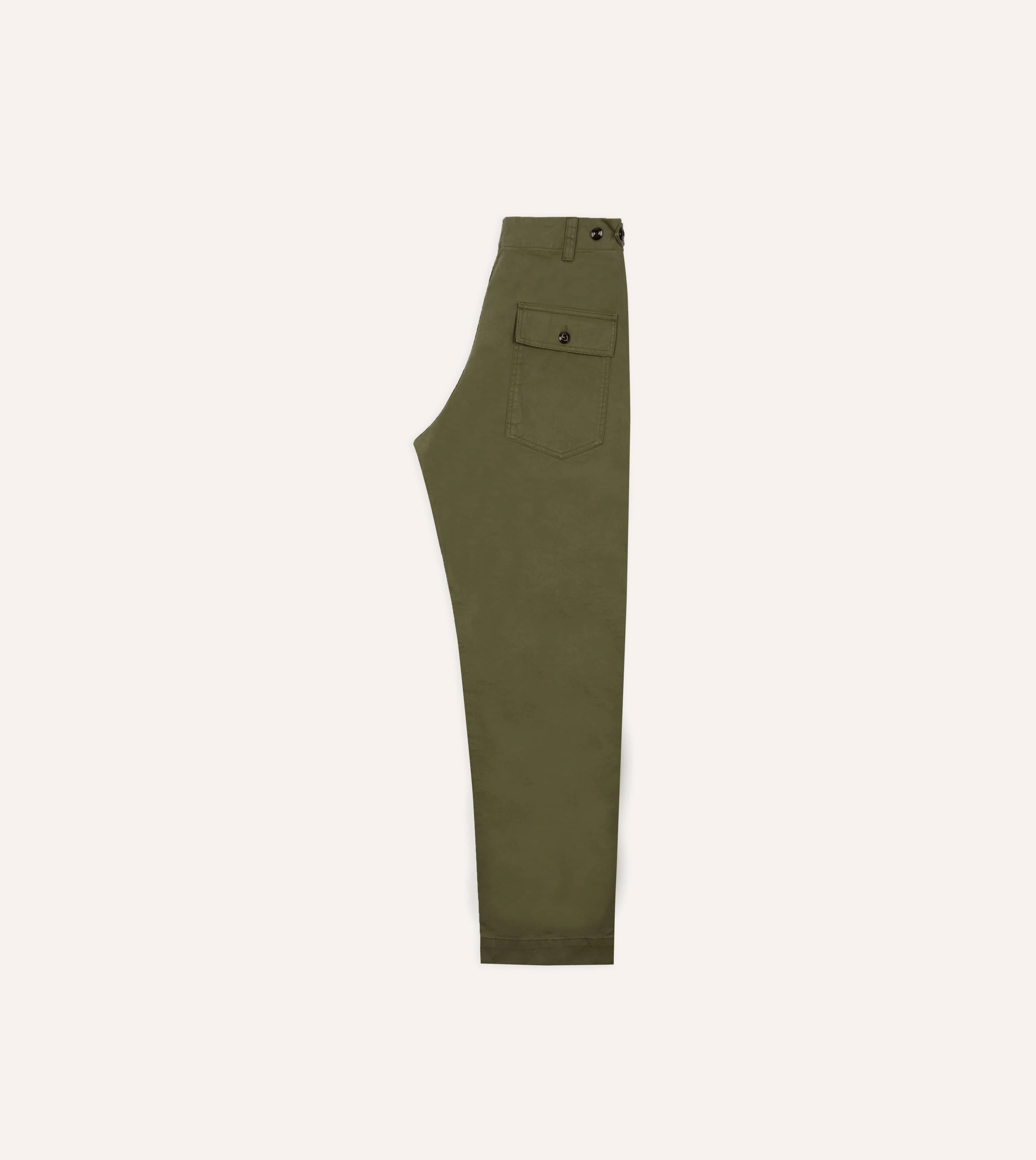 Khaki Cotton Twill Fatigue Trouser - Image 6
