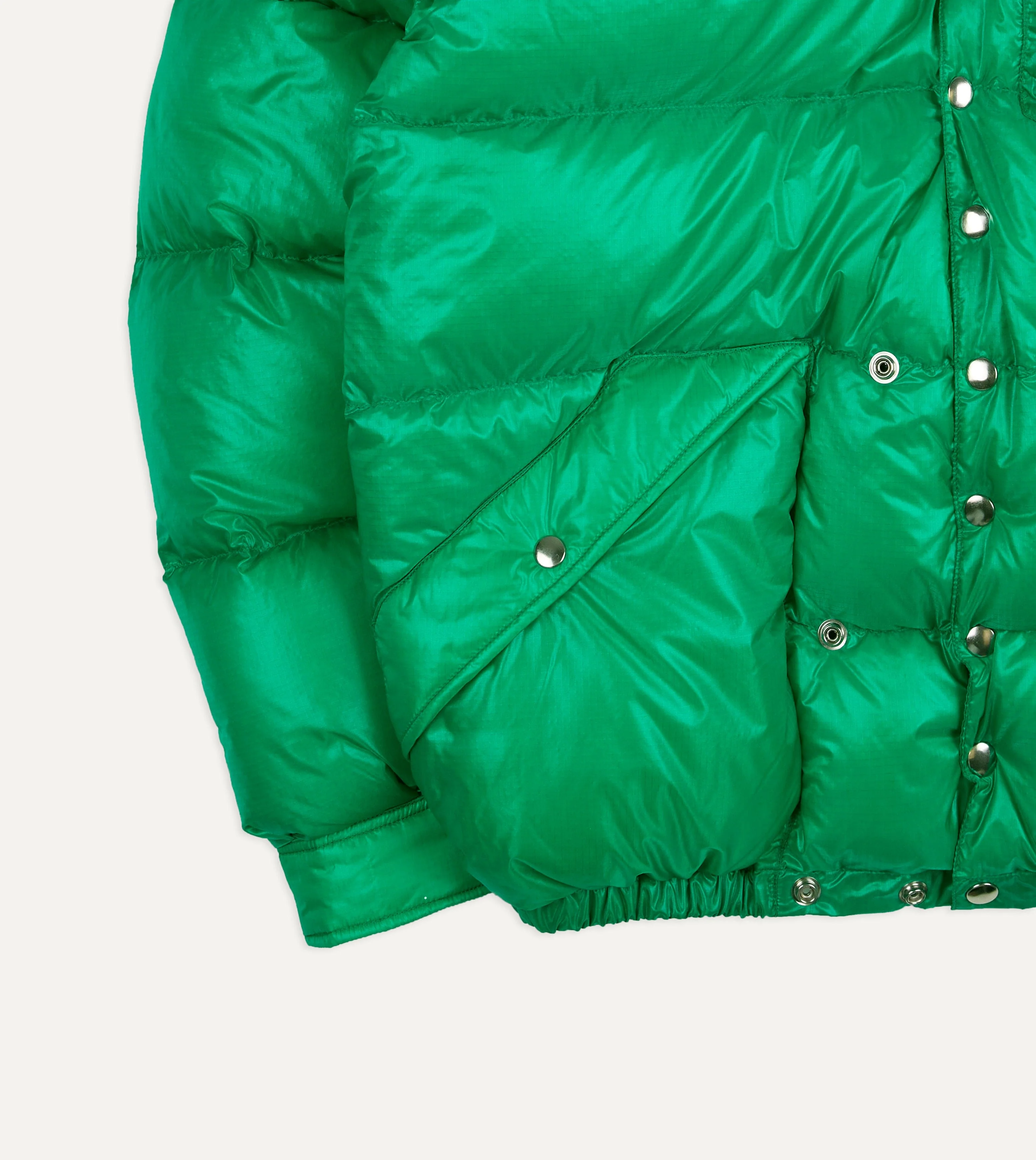 Kluane Mountaineering Green Nylon Snap Parka - Image 6