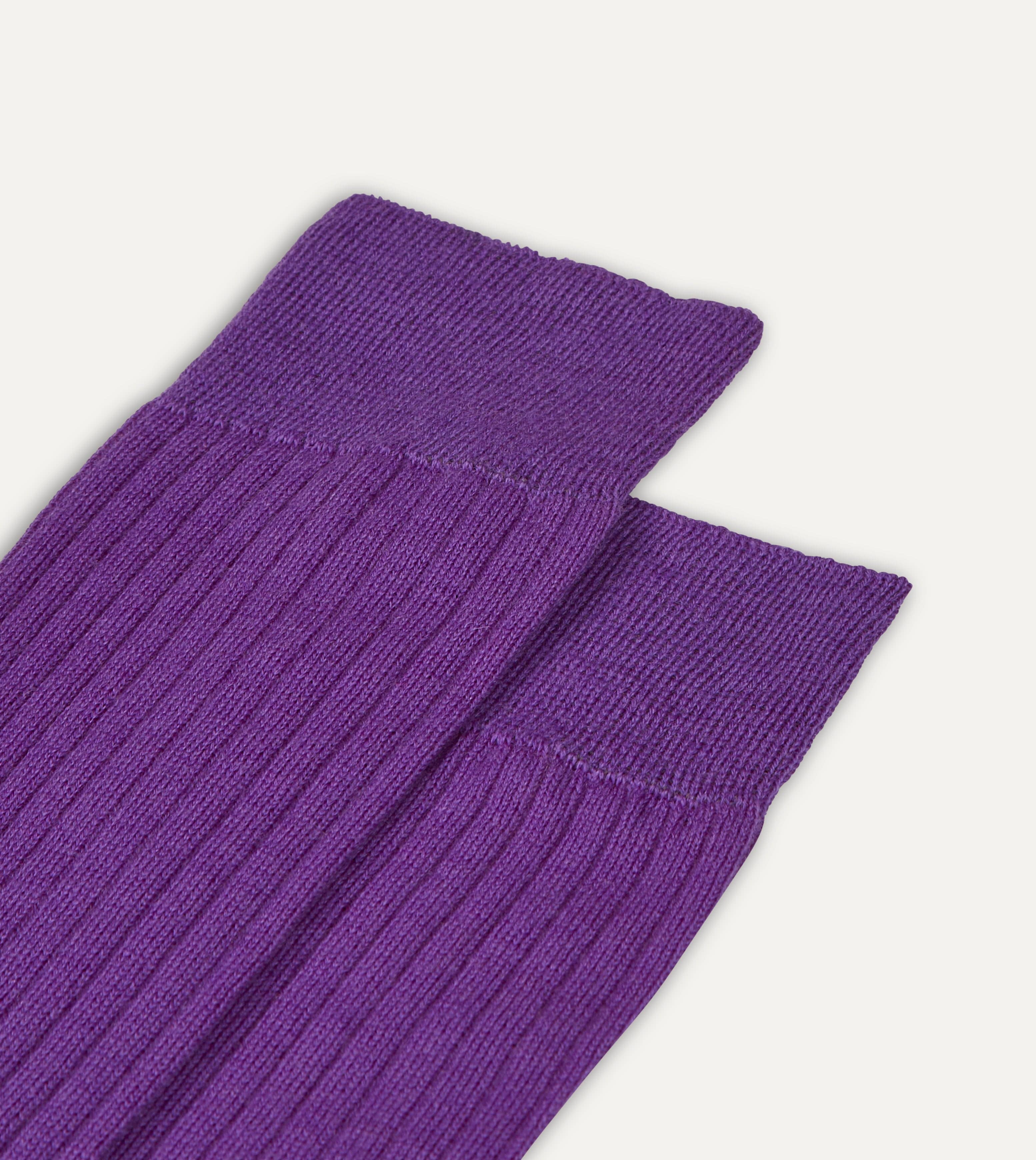 Lilac Wool Over-the-Calf Socks - Image 3