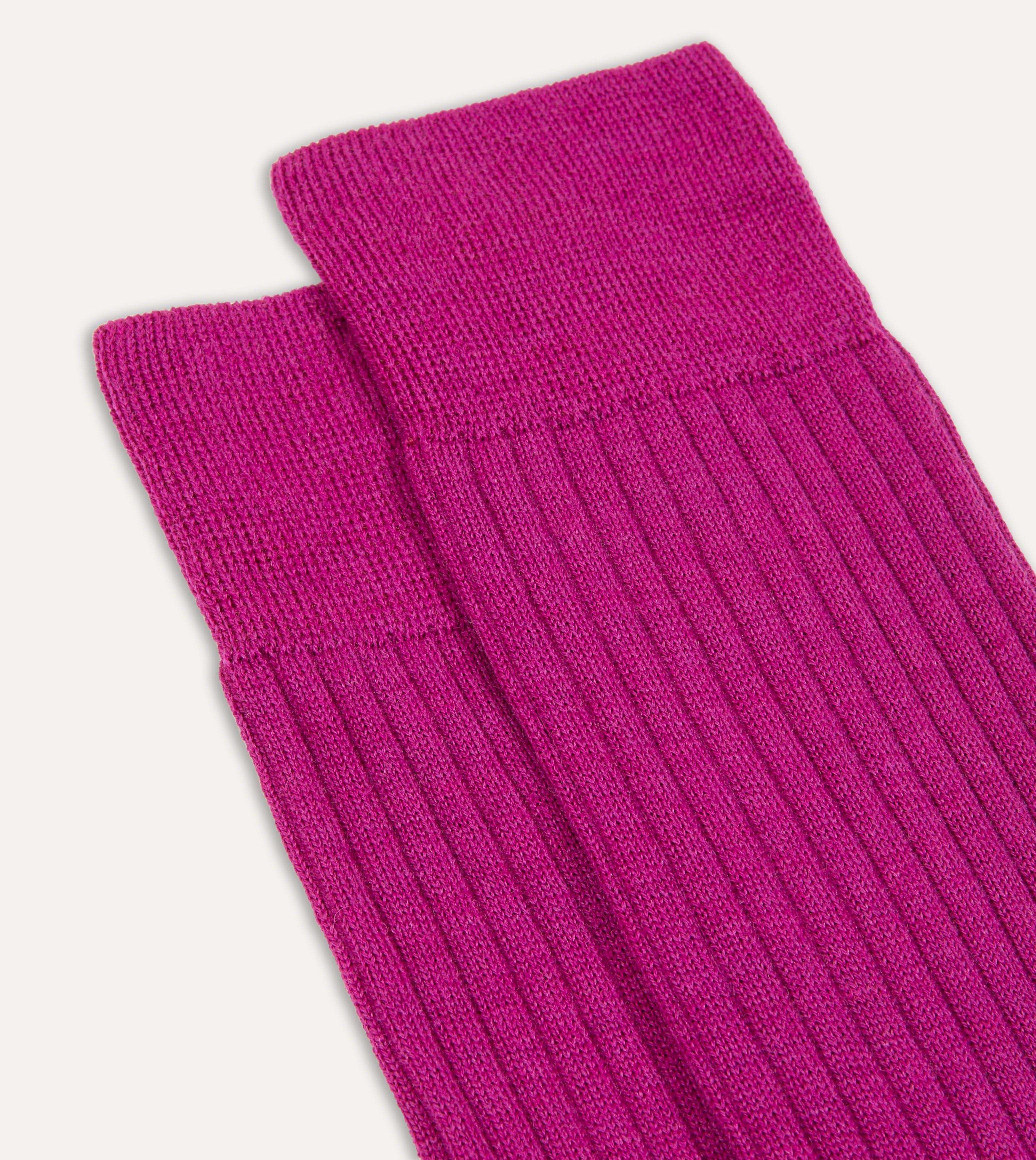 Magenta Wool Mid-Calf Socks - Image 3