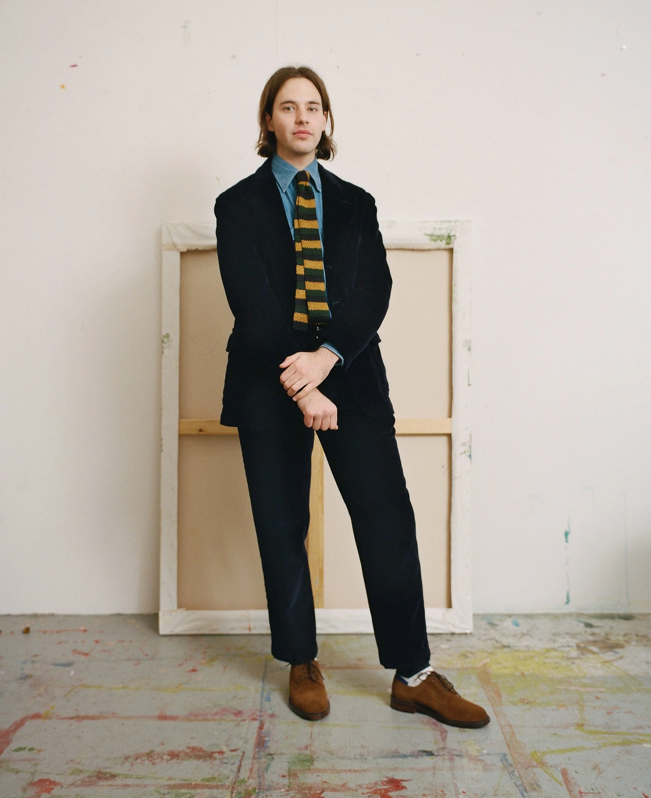 Navy Cotton Corduroy Games Trousers - Image 7