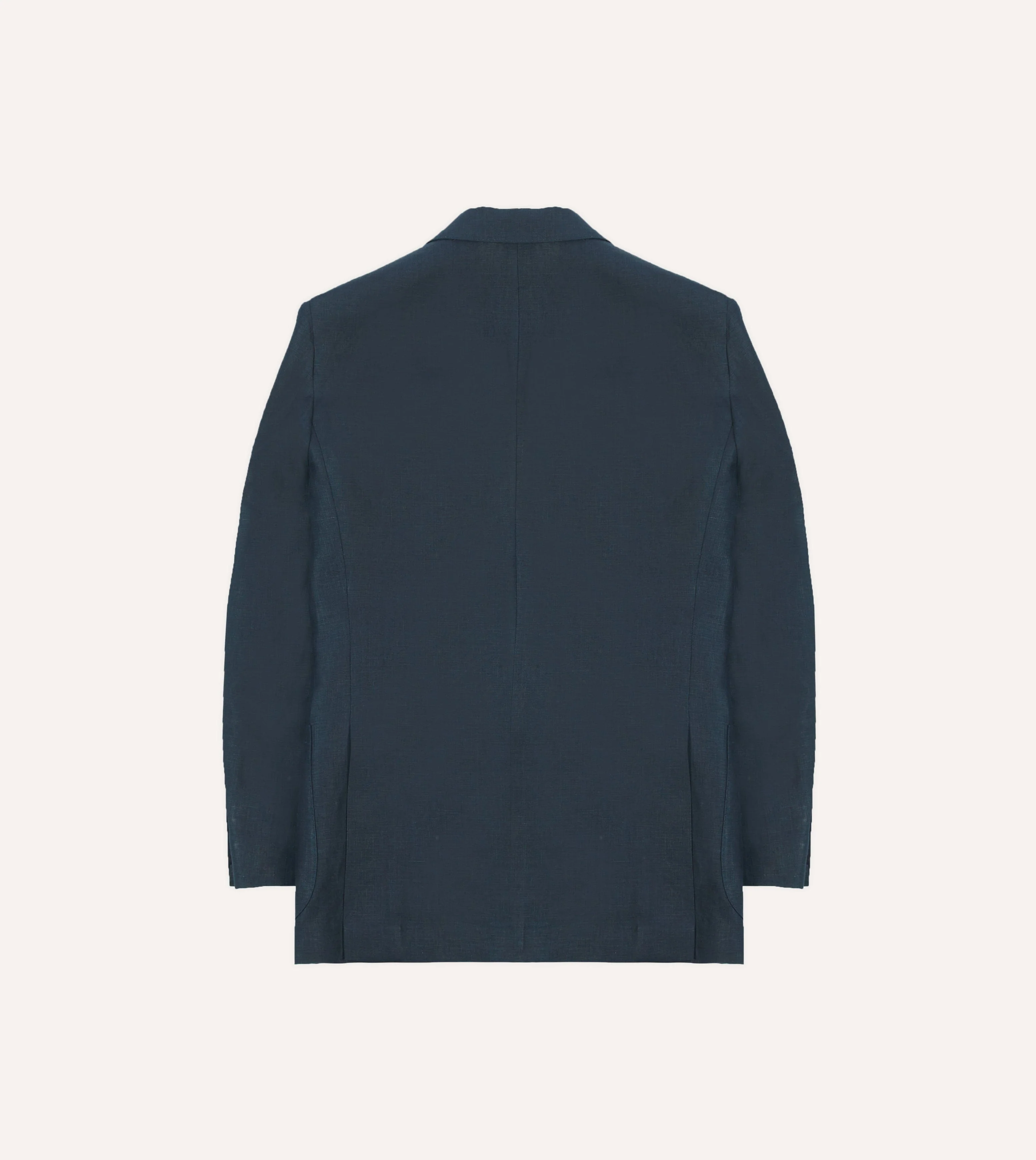 Navy Irish Linen Tailored Jacket - Image 7
