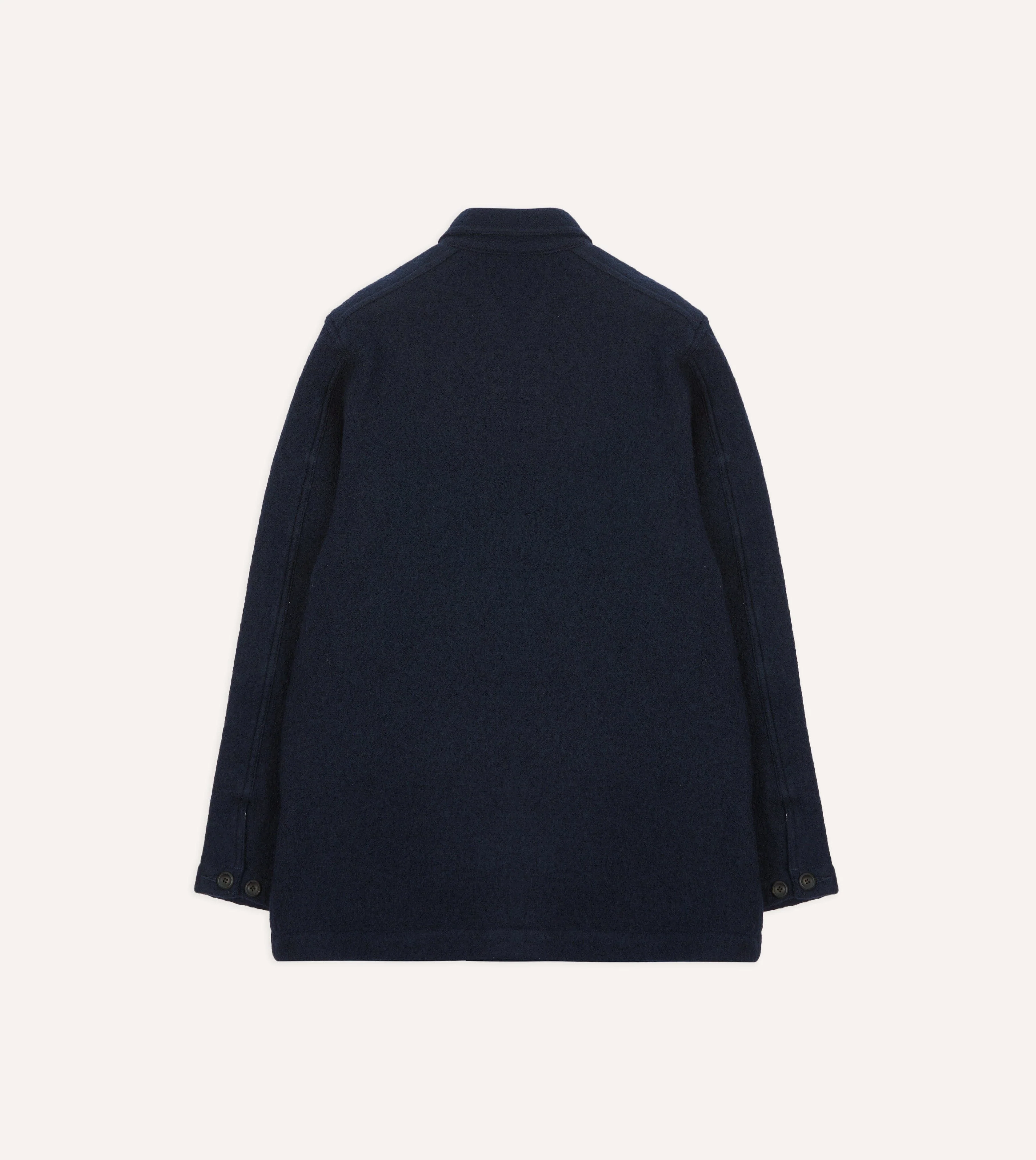 Navy Wool Three-Pocket Chore Jacket - Image 8