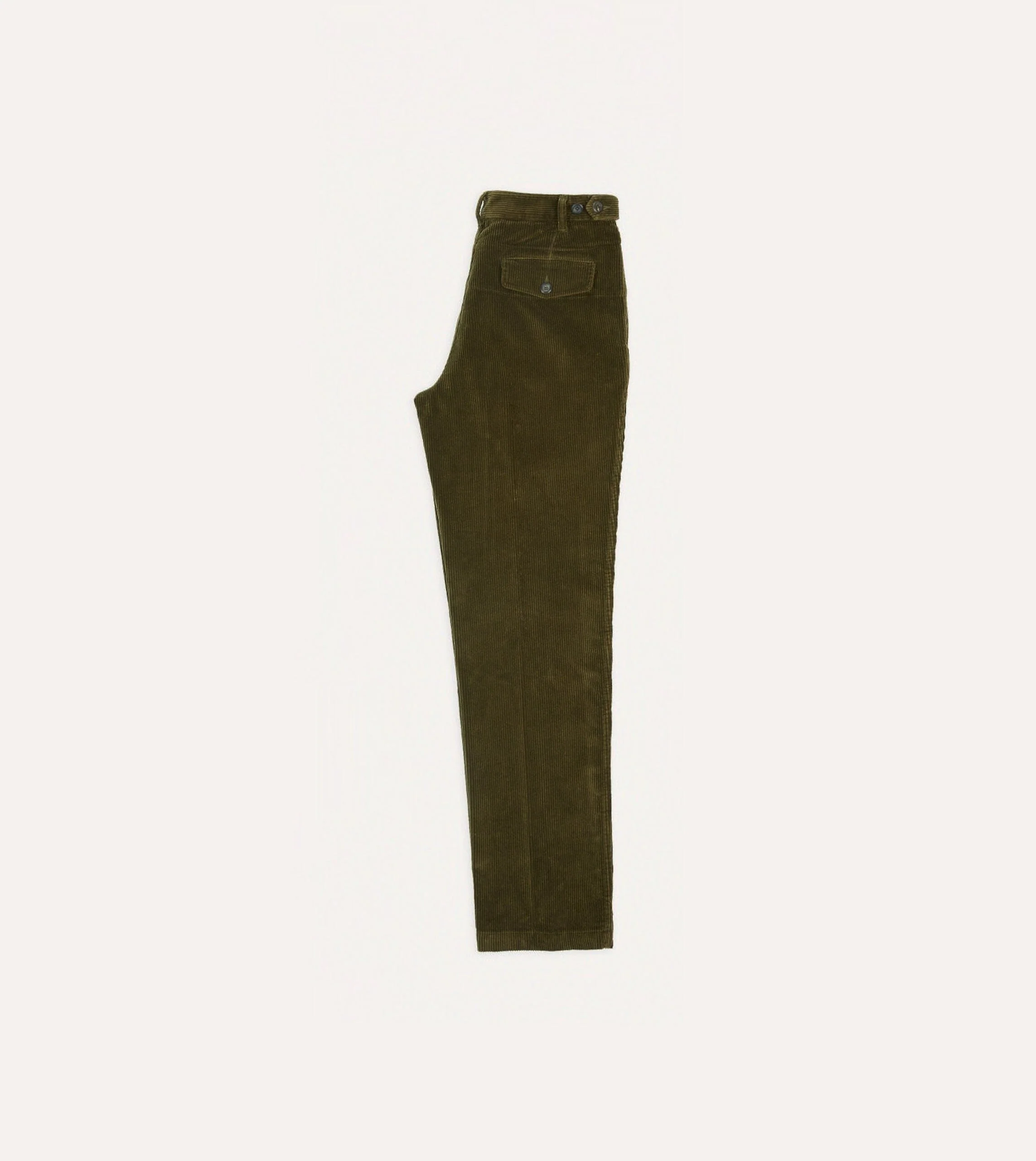 Olive Cotton Corduroy Games Trousers - Image 6