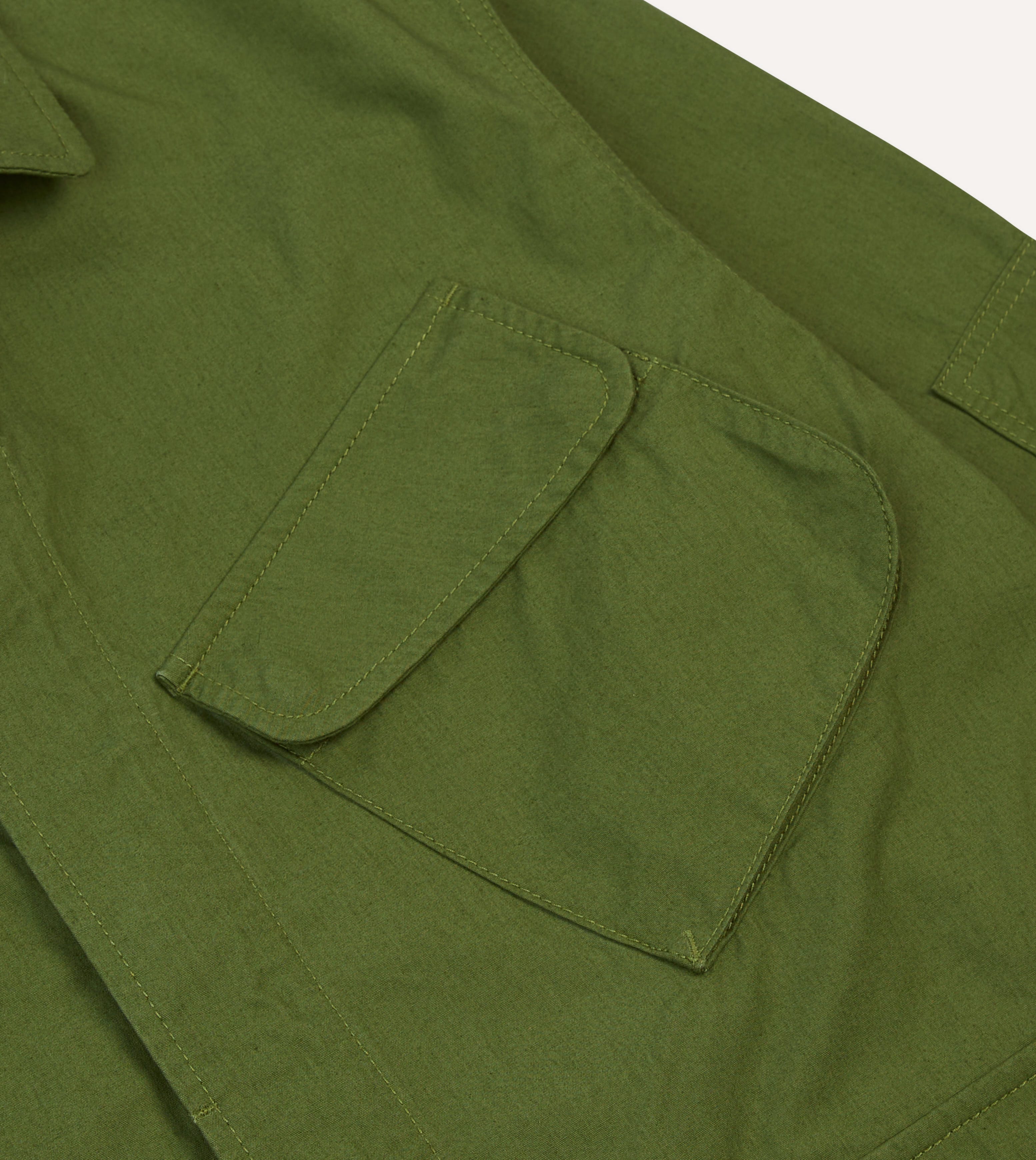 Olive Cotton Jungle Jacket - Image 4