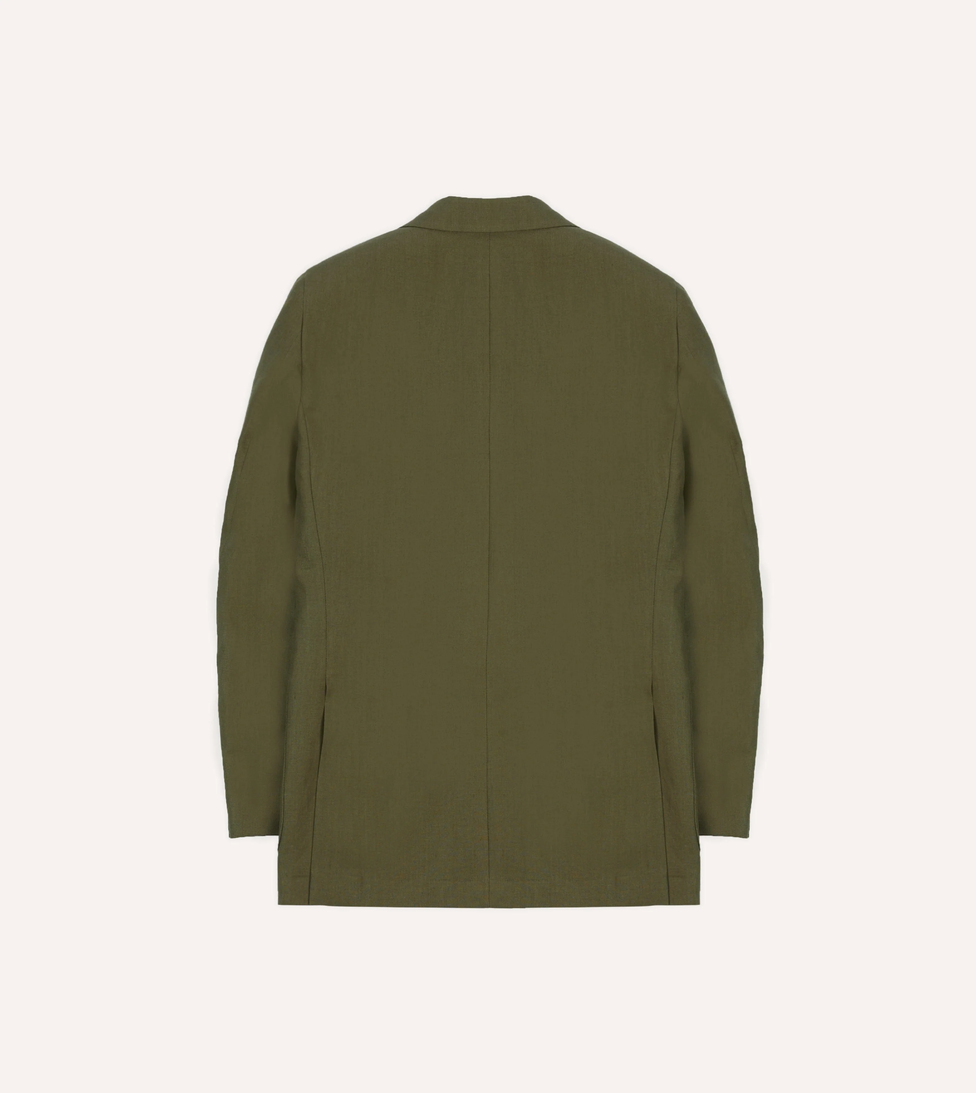 Olive Irish Linen Tailored Jacket - Image 7