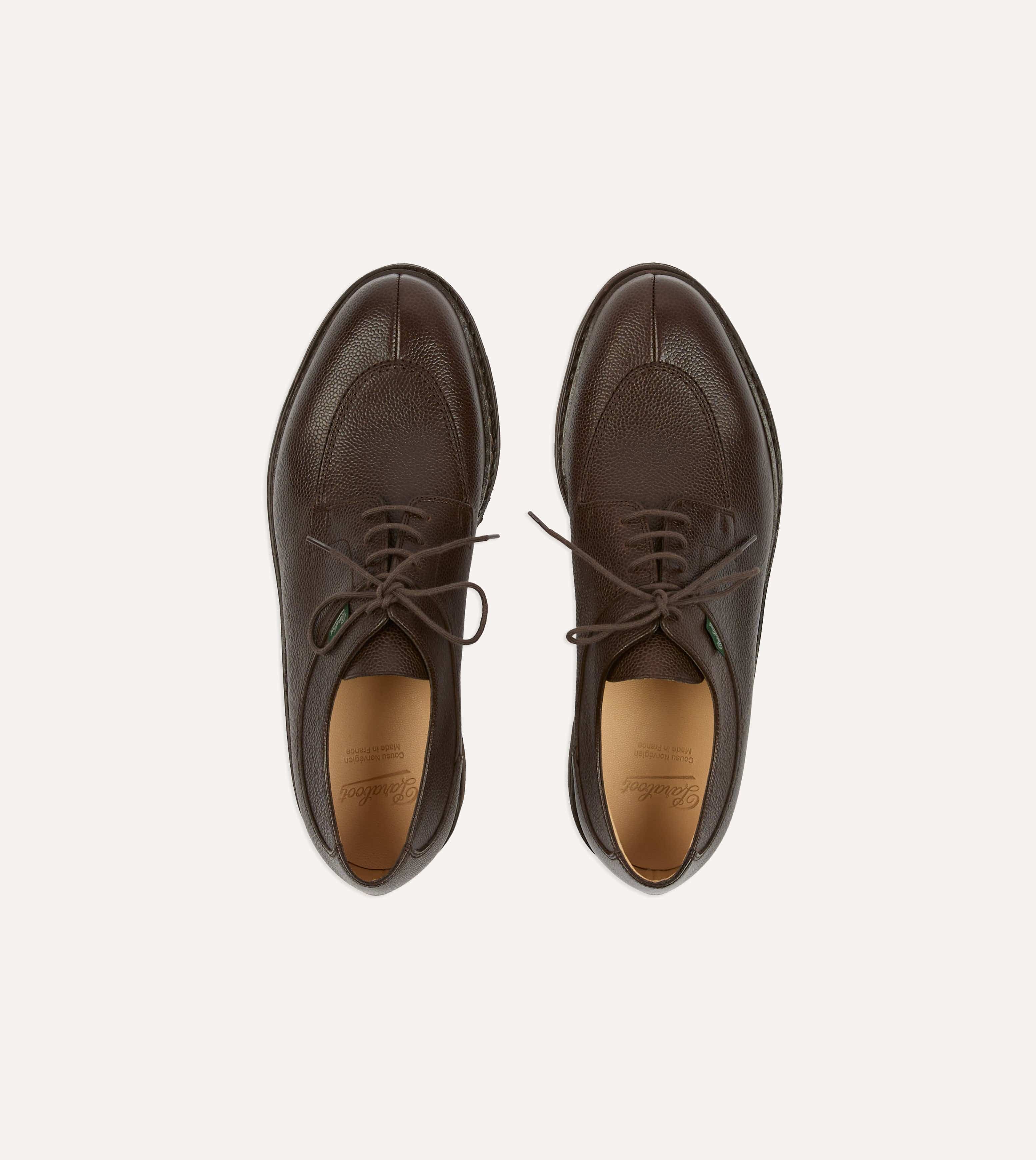 Paraboot Avignon Moka Brown Leather Derby Shoe - Image 4