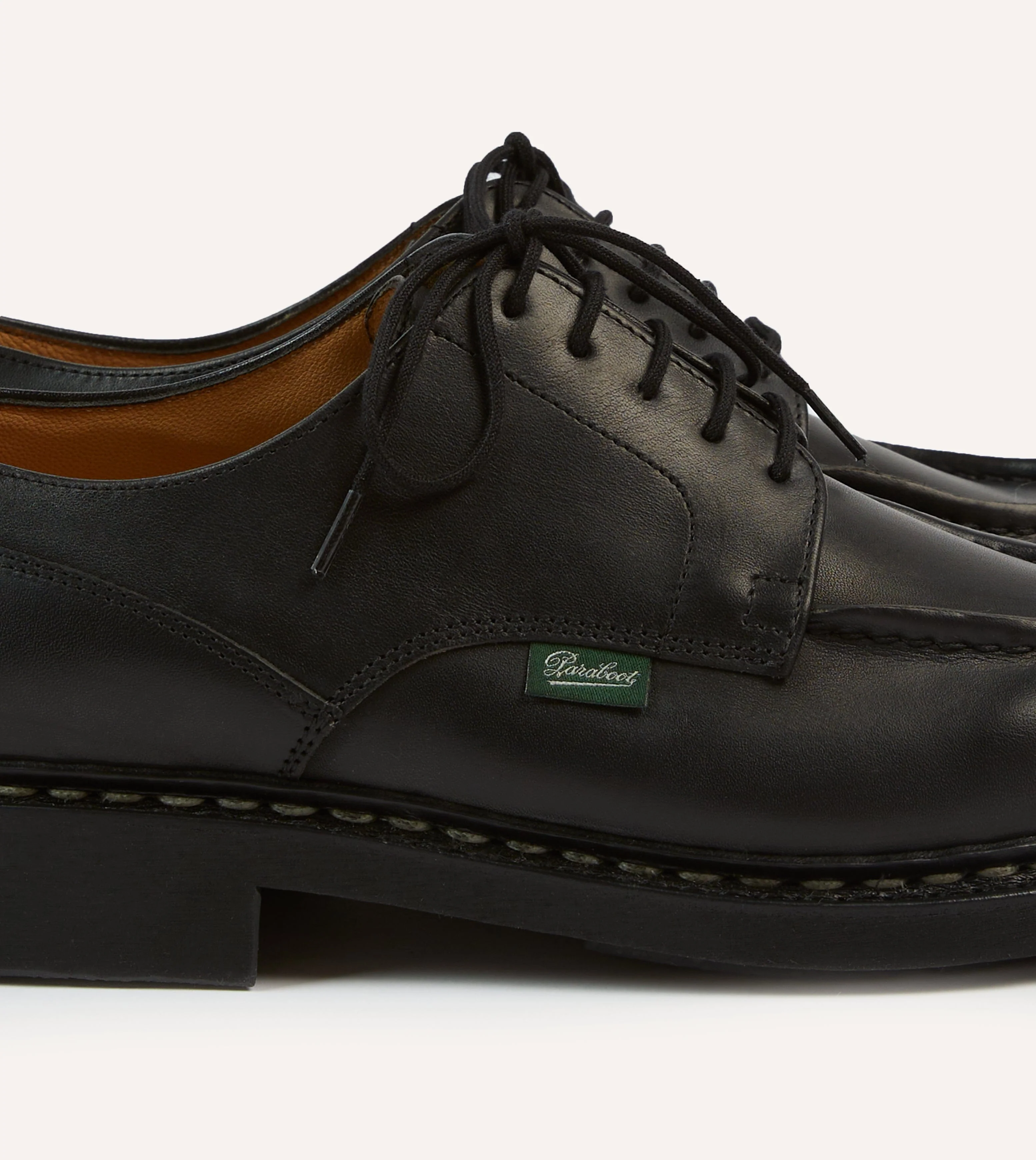 Paraboot Chambord Black Leather Derby Shoe - Image 3