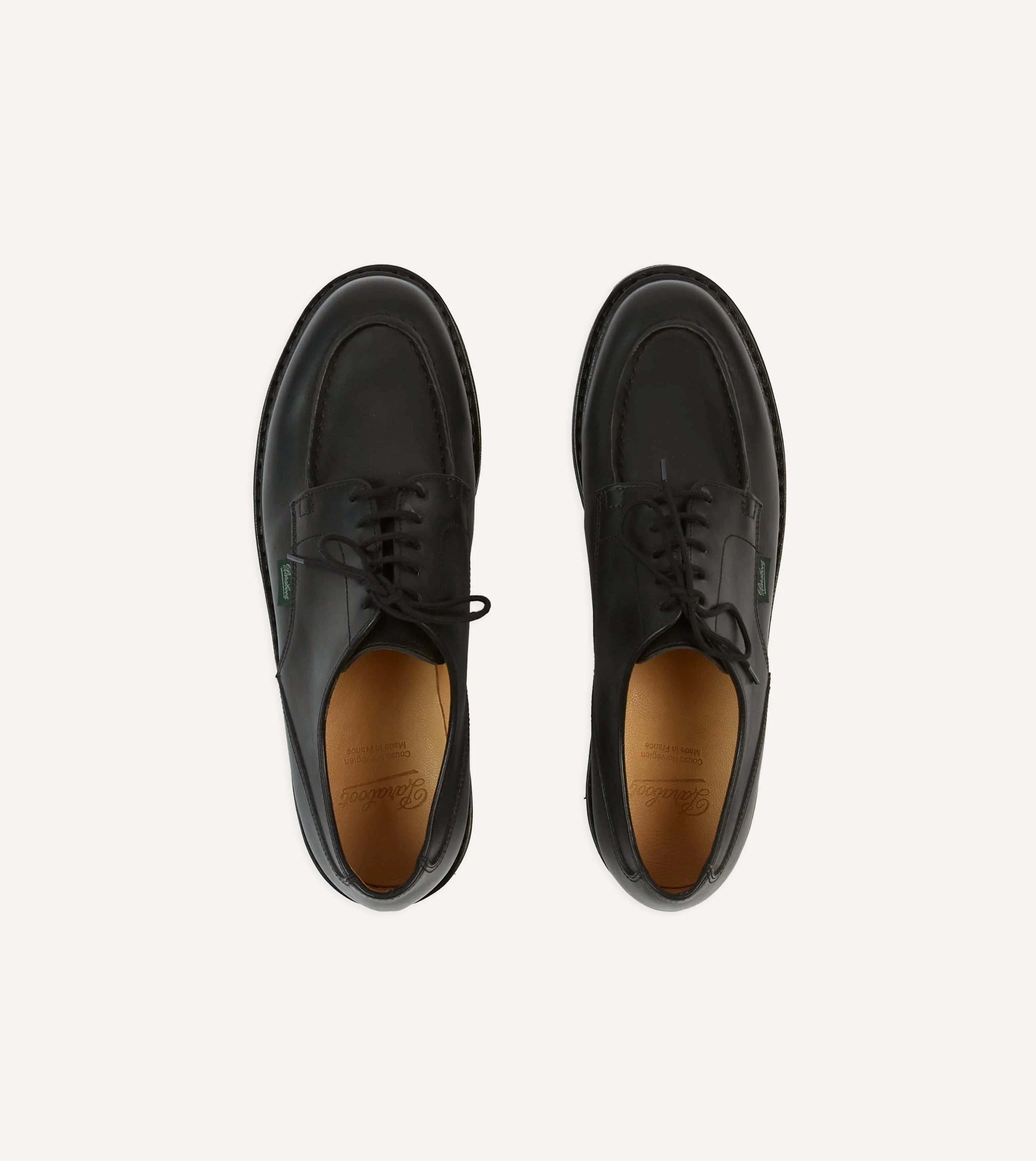 Paraboot Chambord Black Leather Derby Shoe - Image 4