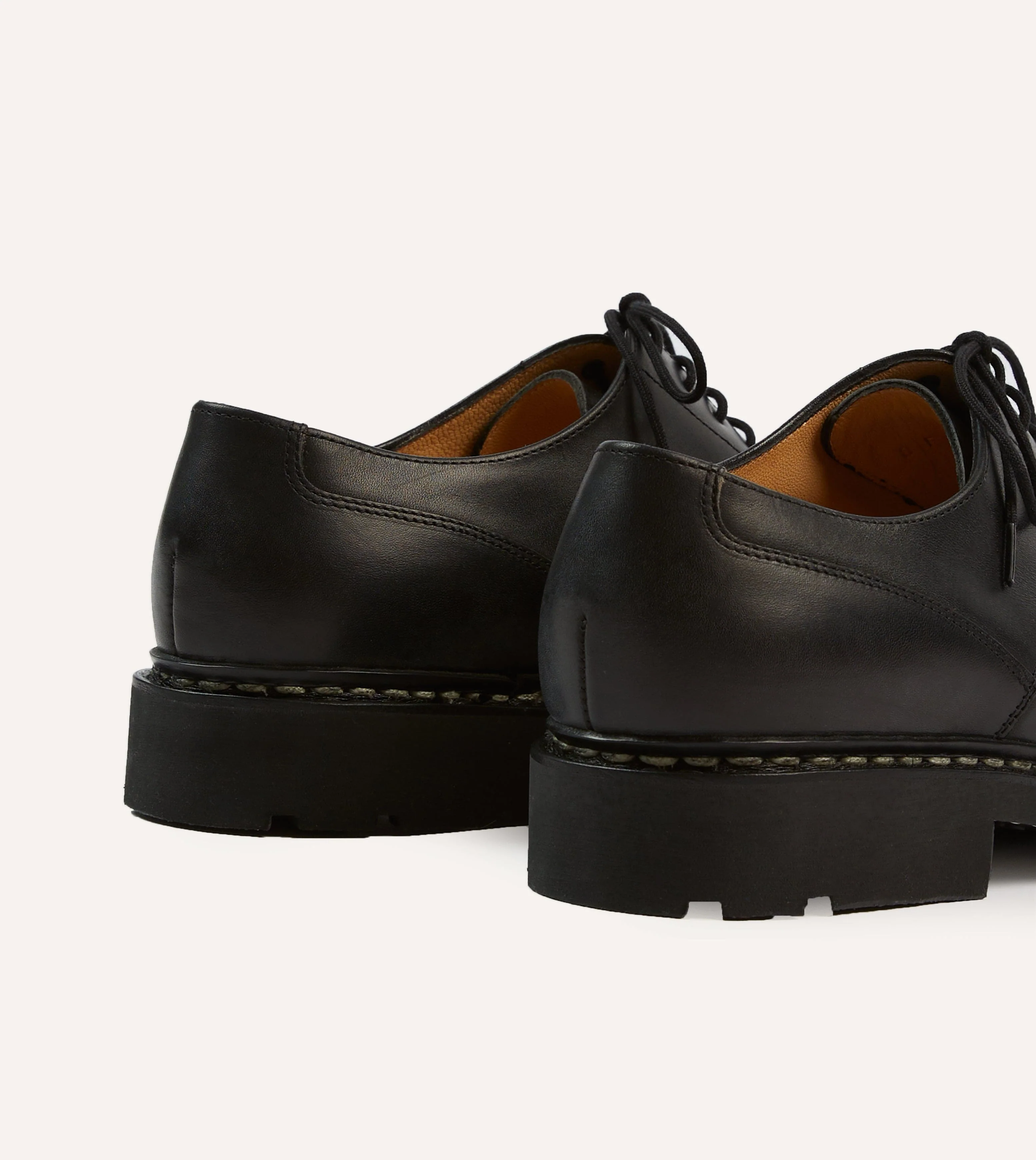 Paraboot Chambord Black Leather Derby Shoe - Image 5