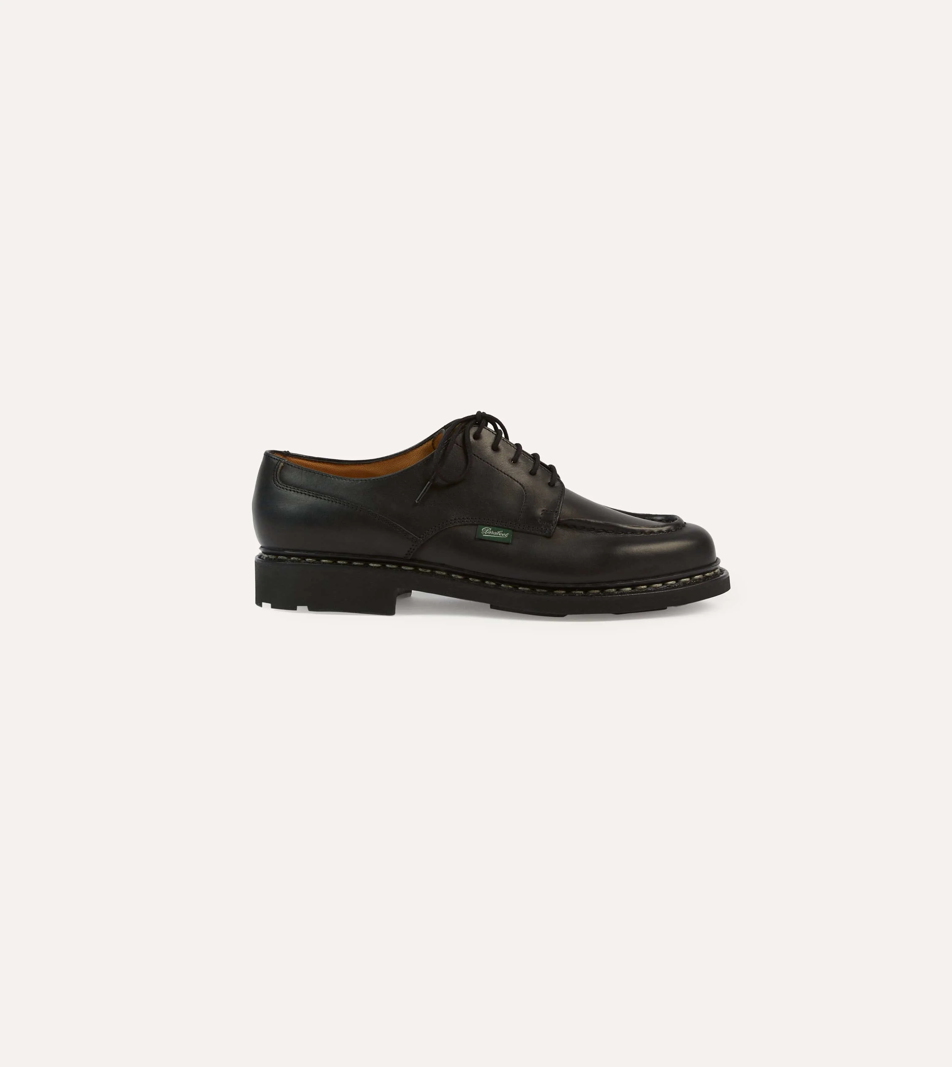 Paraboot Chambord Black Leather Derby Shoe - Image 6