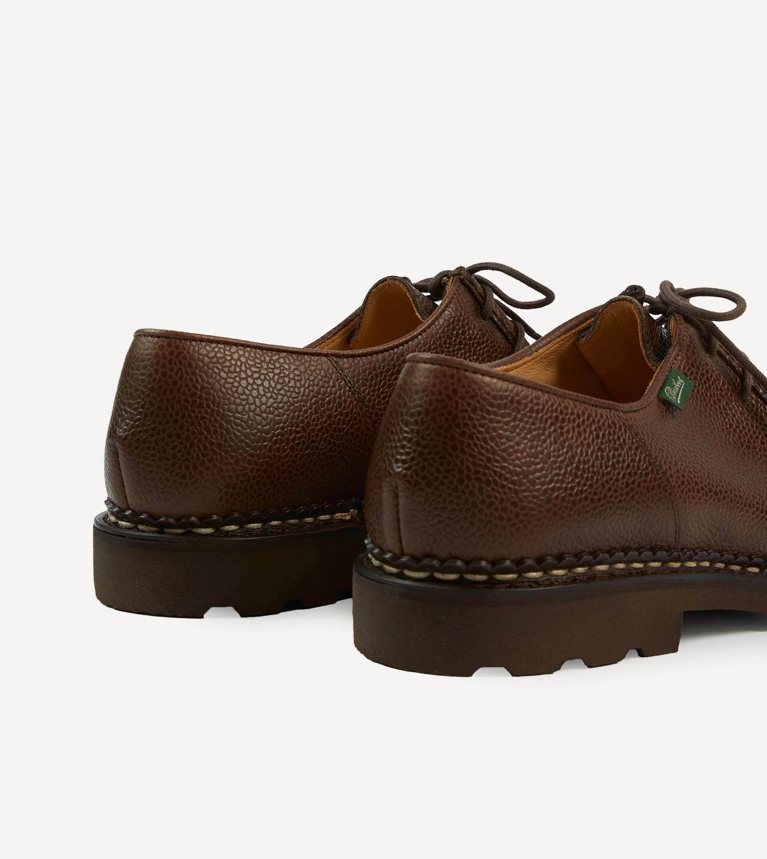 Paraboot Michael Brown Pebble Grain Leather Derby Shoe - Image 5