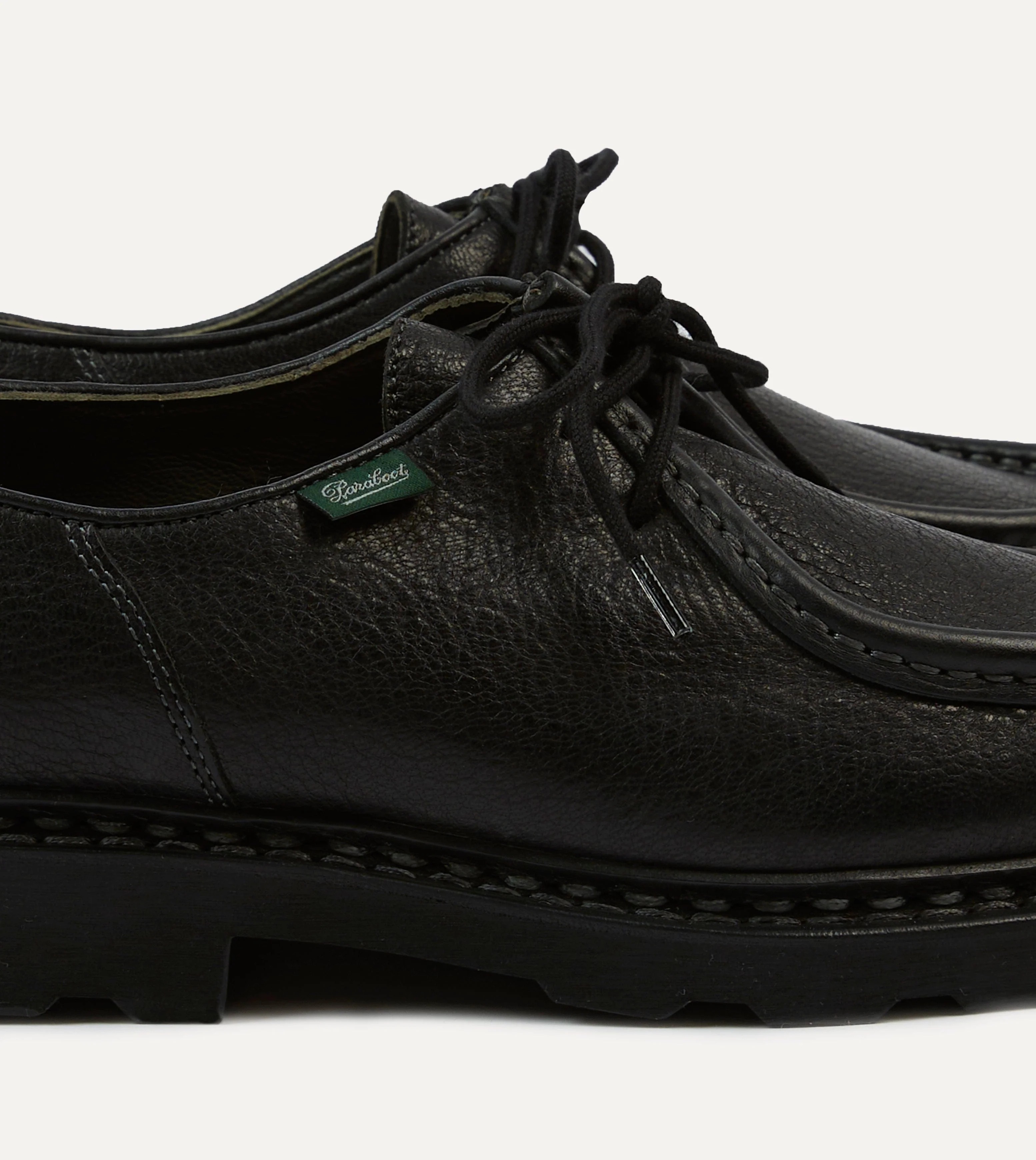 Paraboot Michael Noir Deer Leather Derby Shoe - Image 3