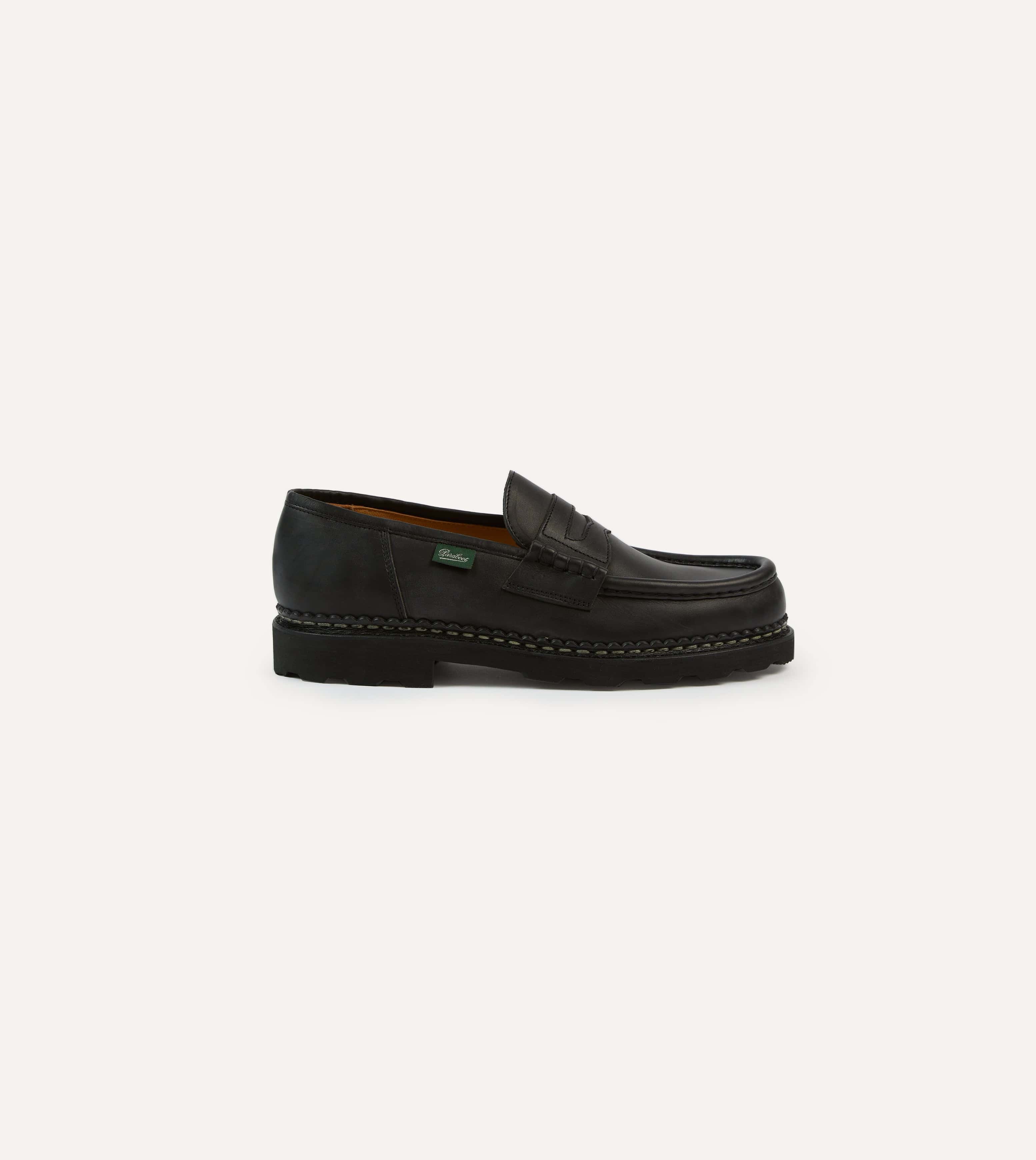 Paraboot Reims Black Leather Loafer - Image 6