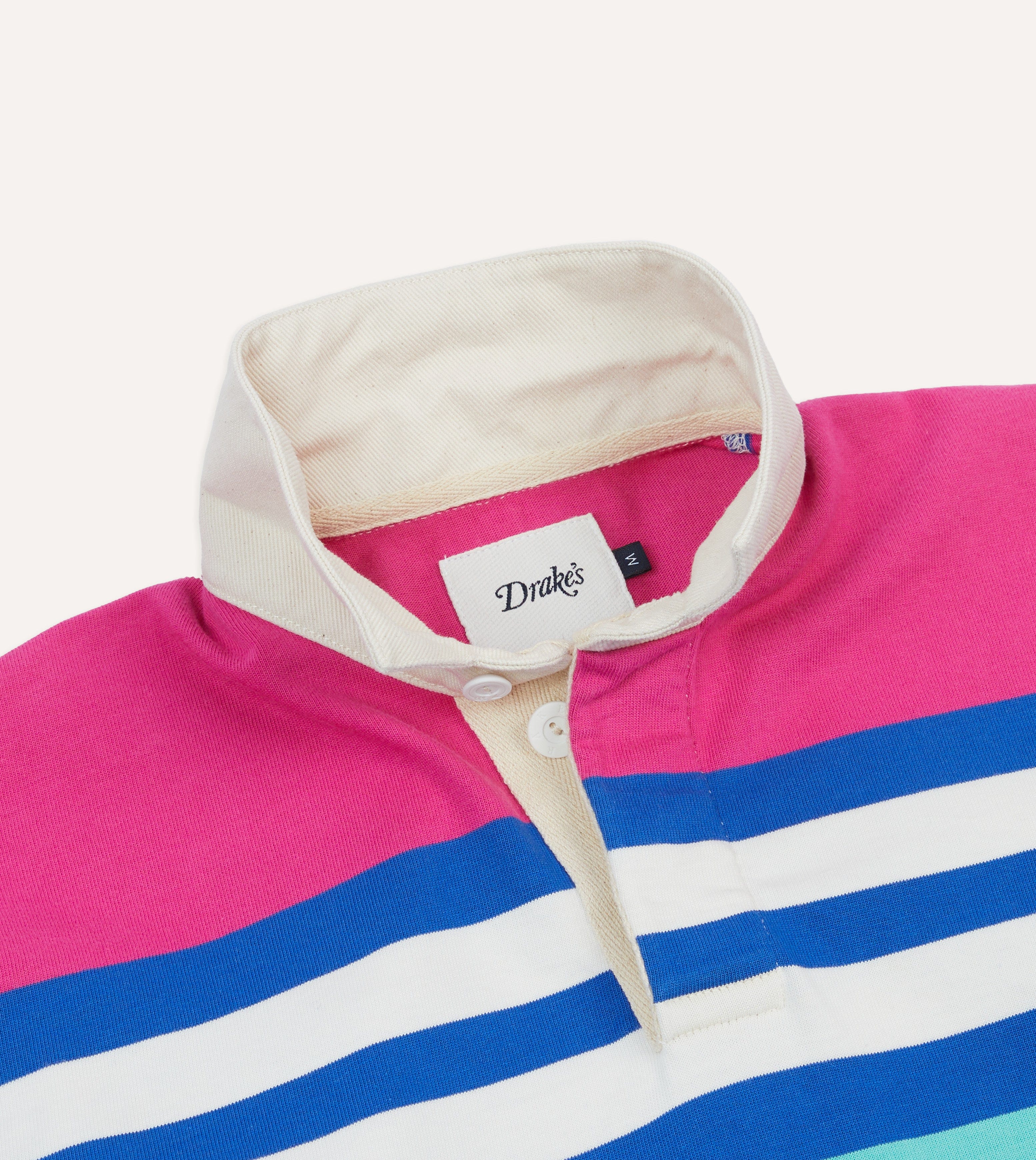 Pink, Green and Blue Stripe Cotton Rugby Shirt - Image 4