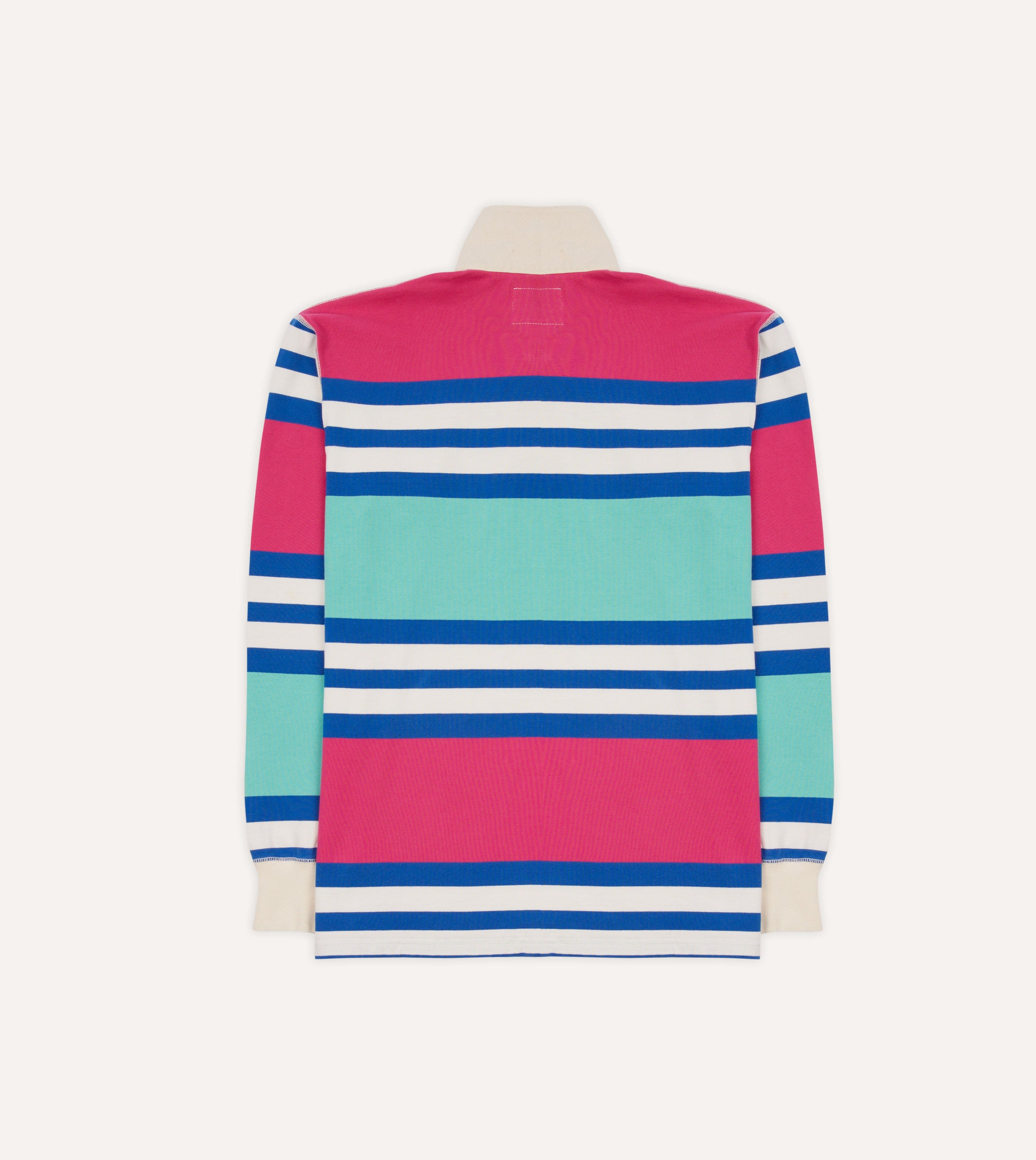 Pink, Green and Blue Stripe Cotton Rugby Shirt - Image 6
