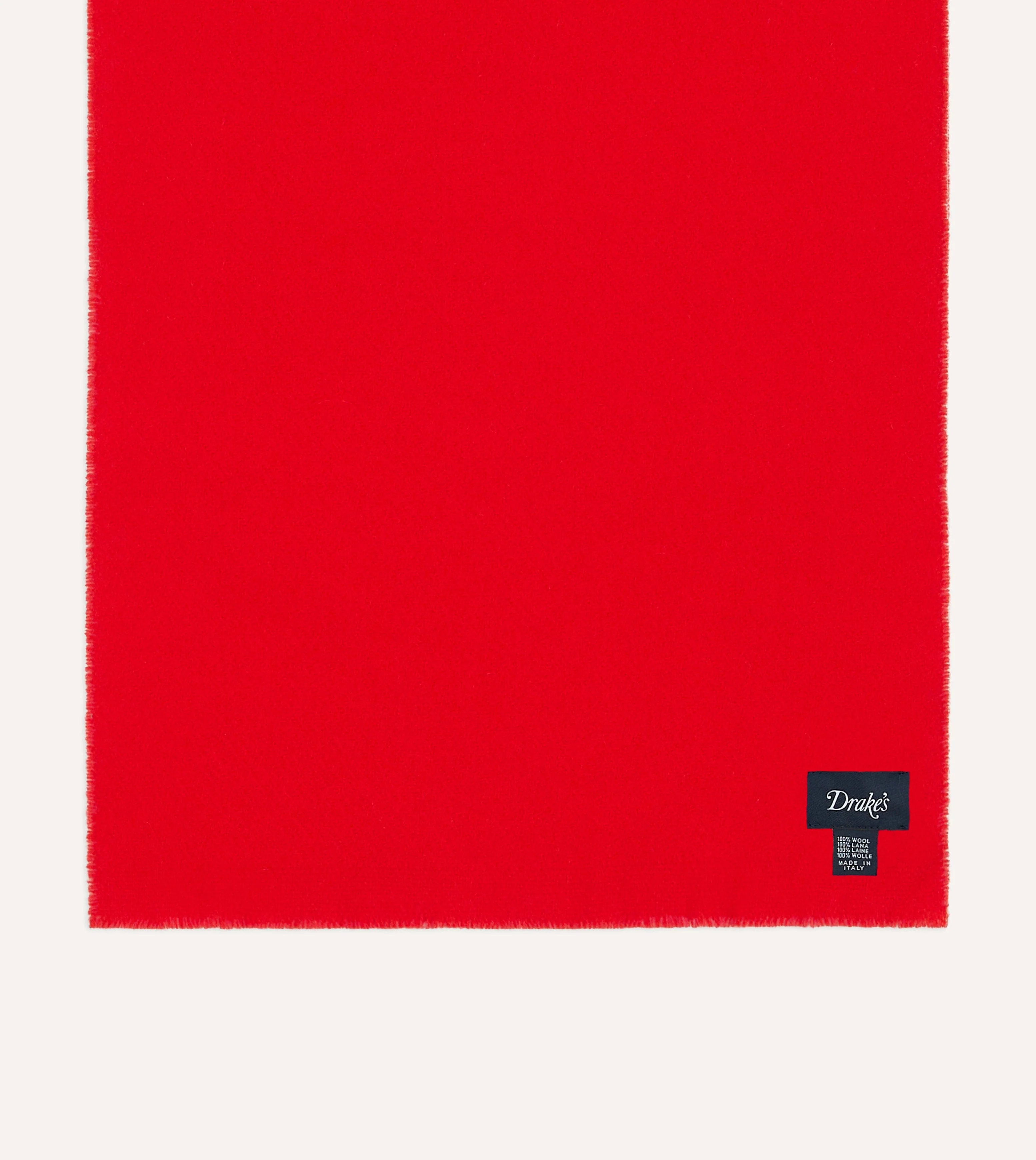 Red Solid Wool Scarf - Image 3