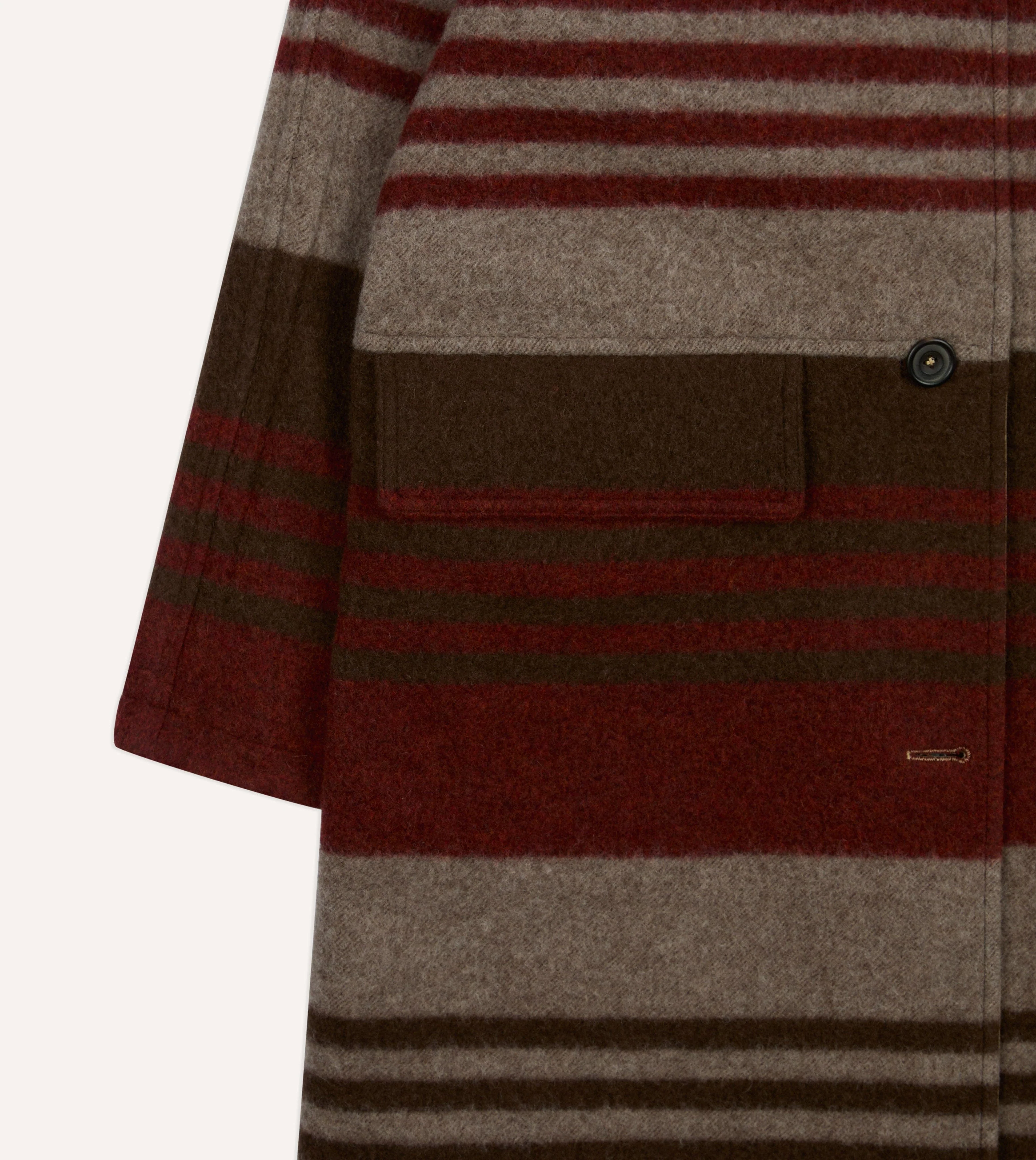 Reversible Cotton–Blanket Raglan Mac - Image 12