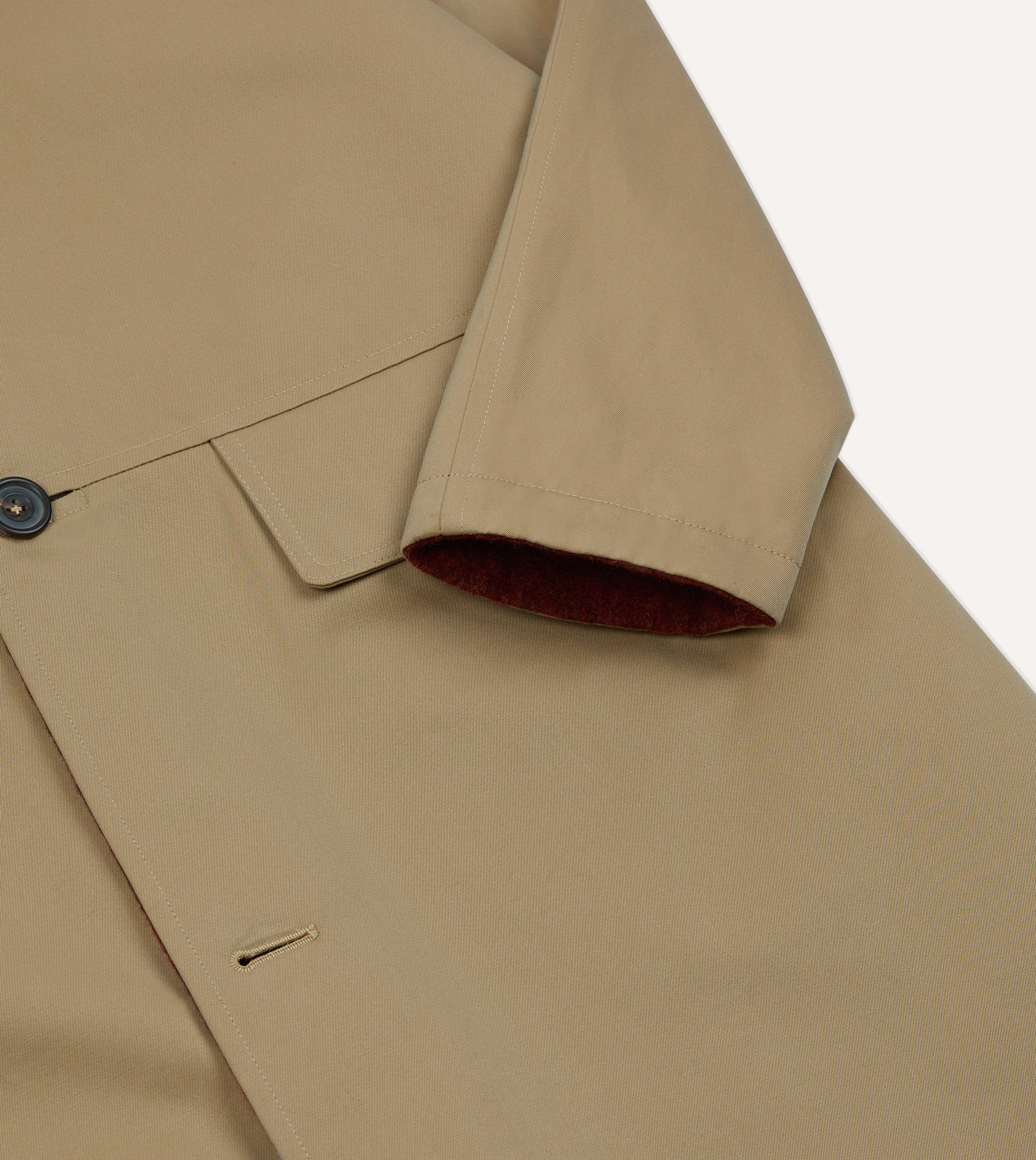 Reversible Cotton–Blanket Raglan Mac - Image 6