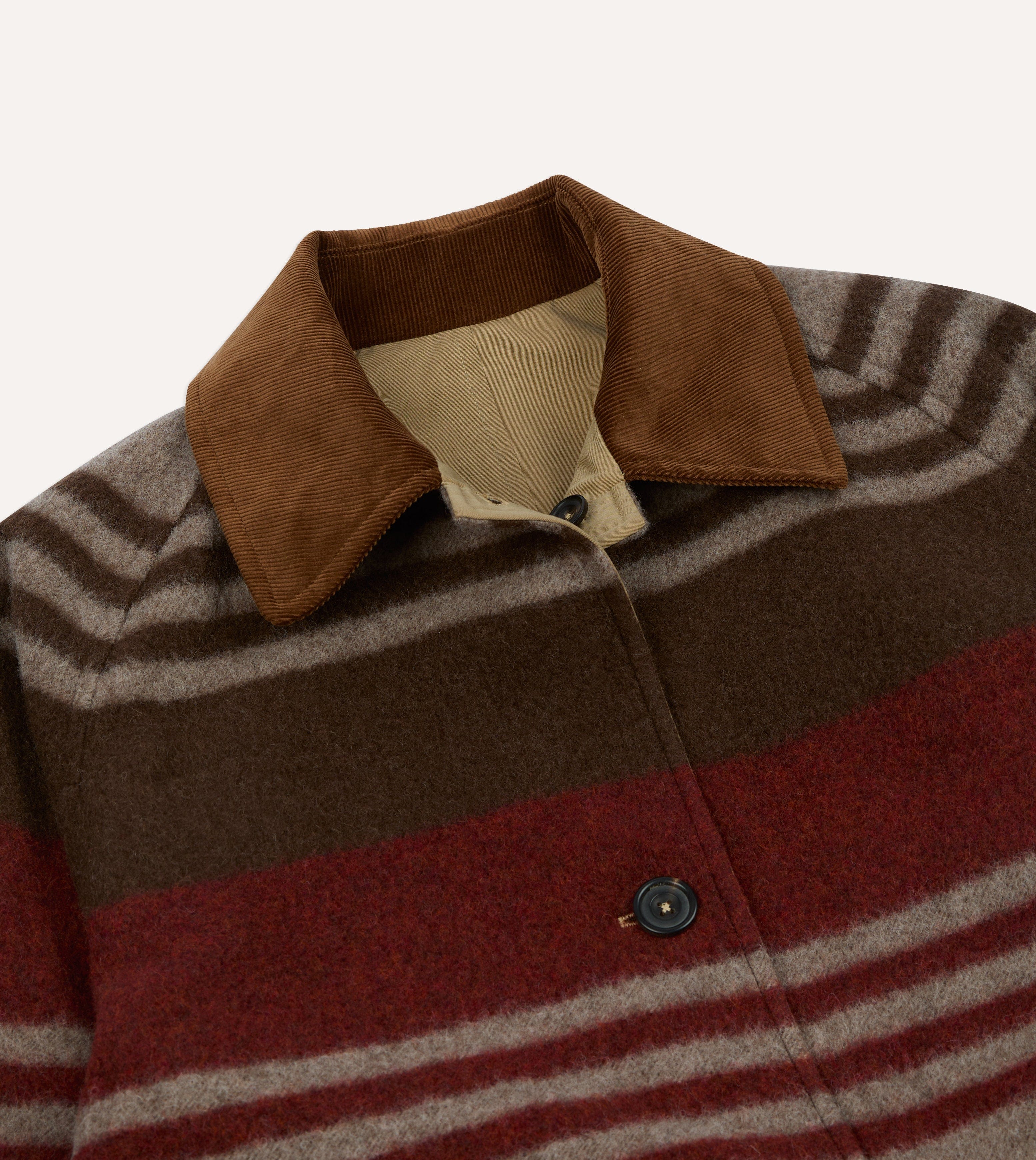 Reversible Cotton–Blanket Raglan Mac - Image 9