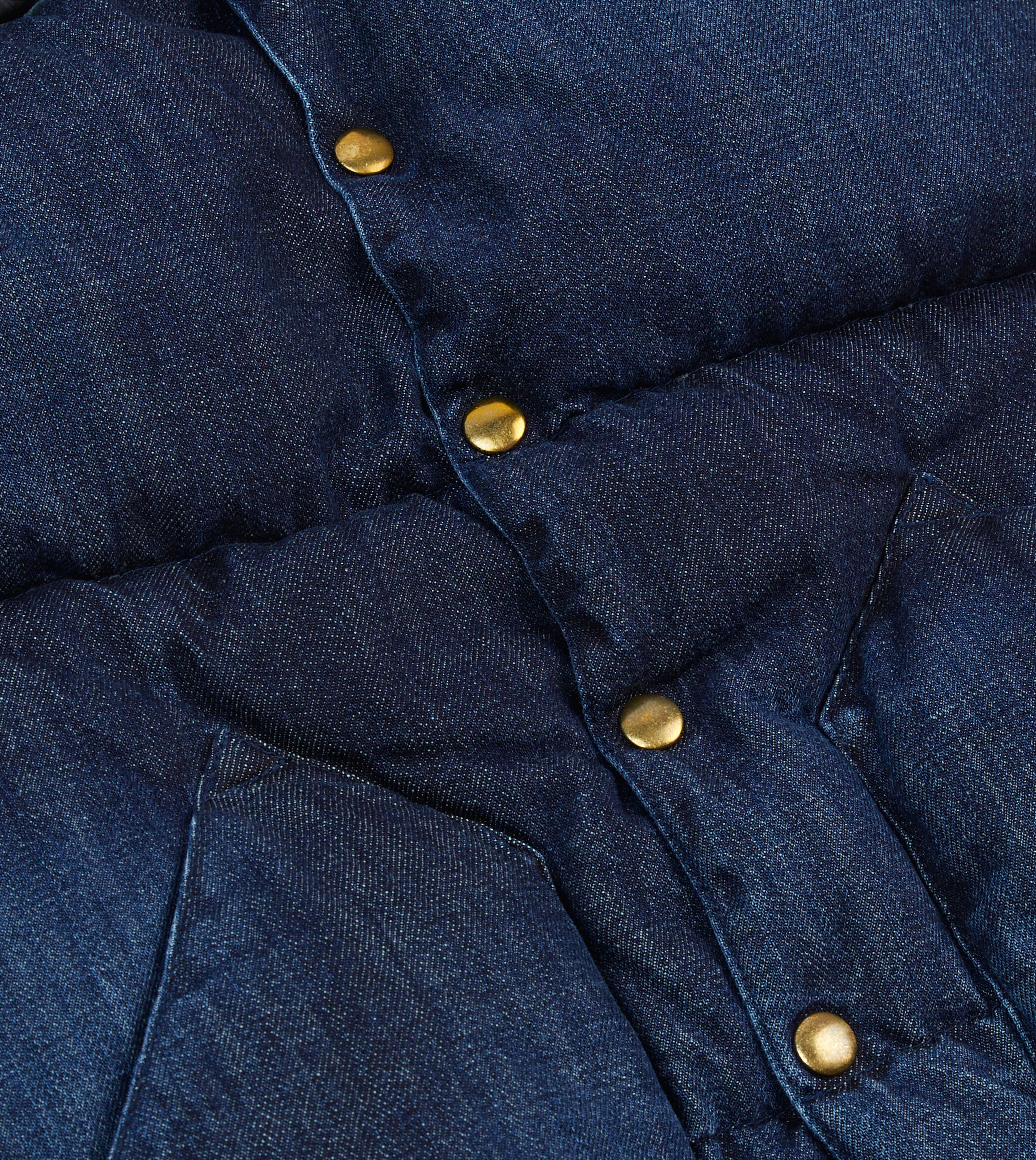 Rocky Mountain Featherbed for Drake's Indigo Denim Christy Down Vest - Image 4