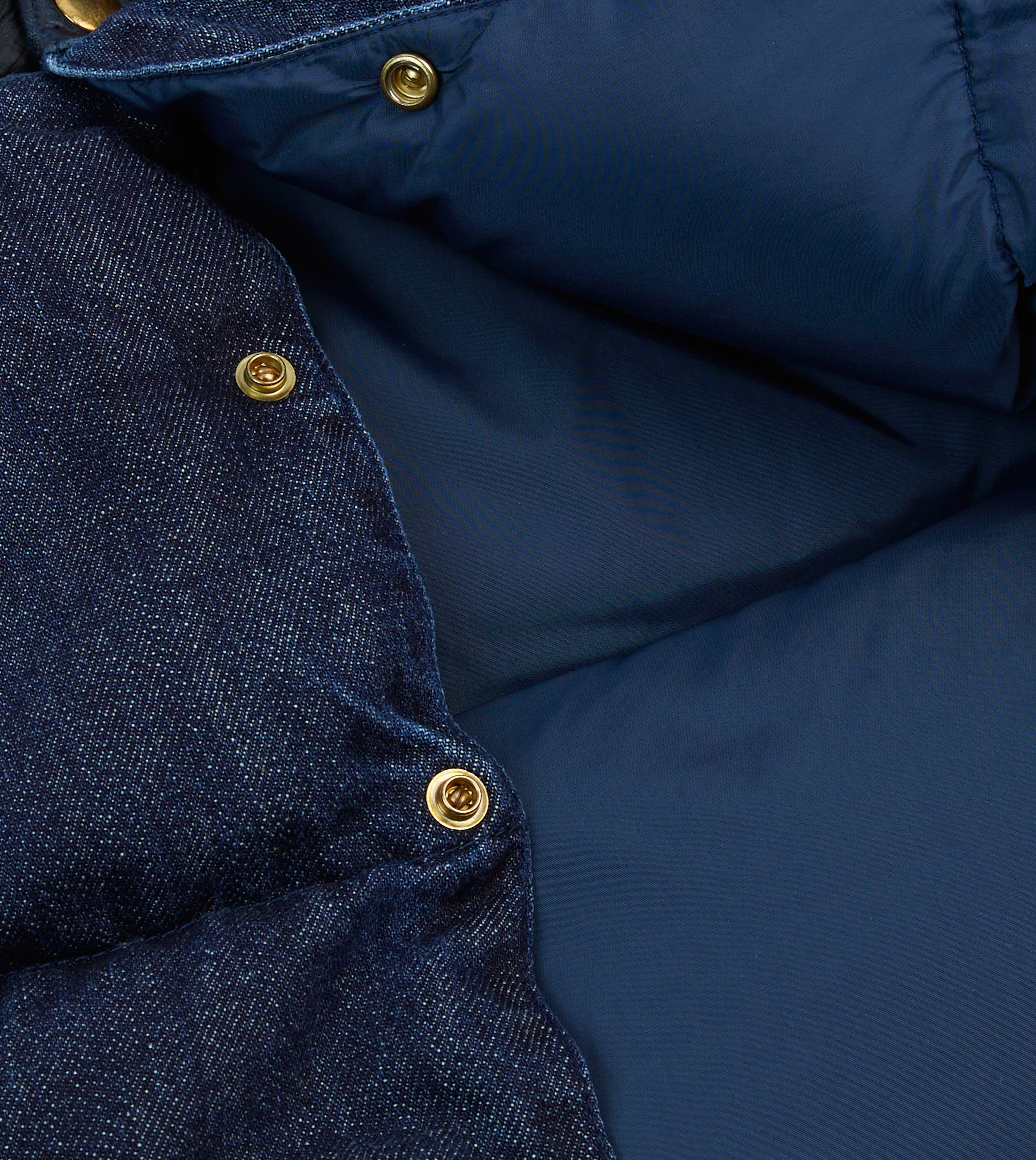 Rocky Mountain Featherbed for Drake's Indigo Denim Christy Down Vest - Image 6