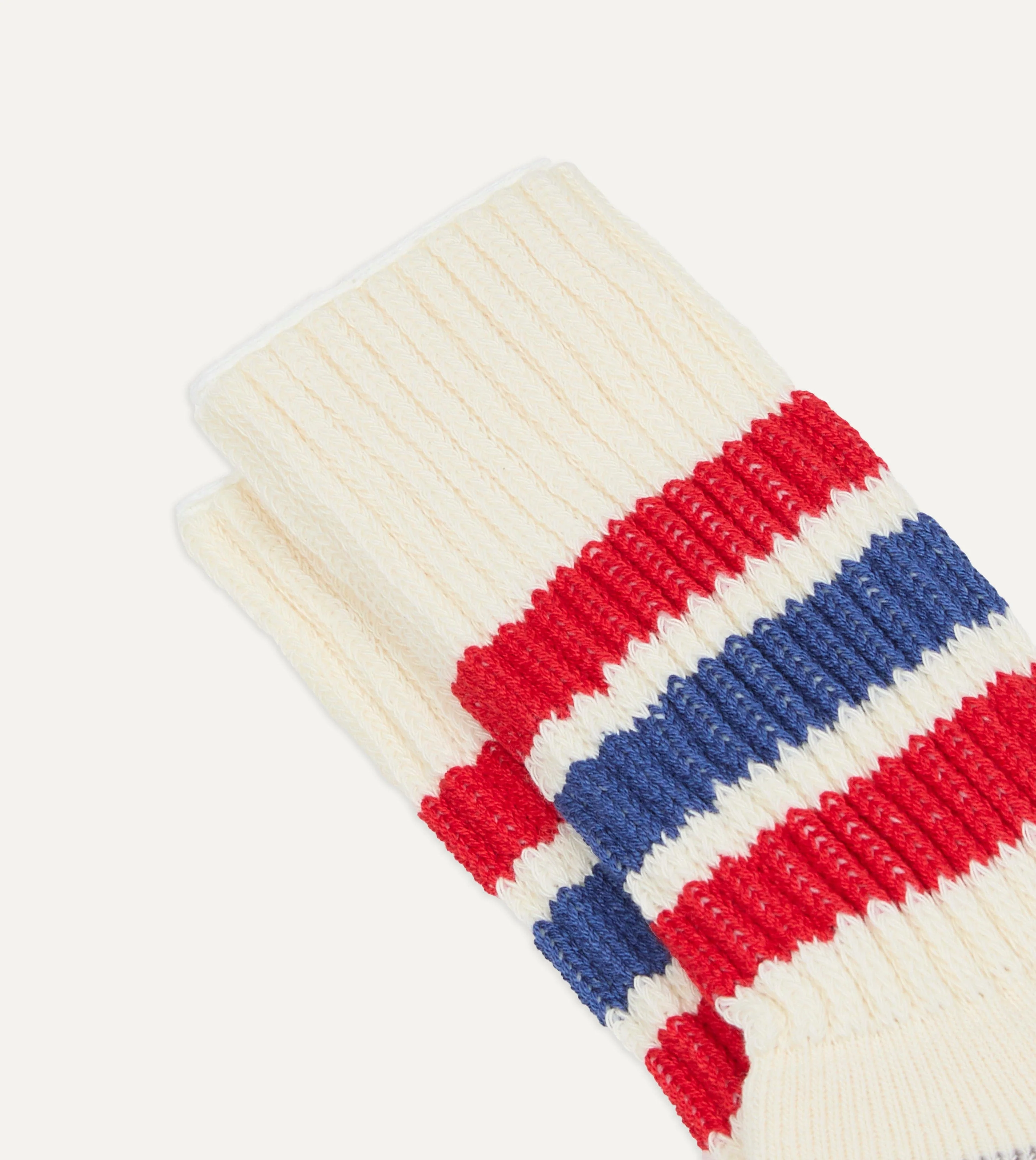 RoToTo Red and Blue Cotton Crew Socks - Image 3