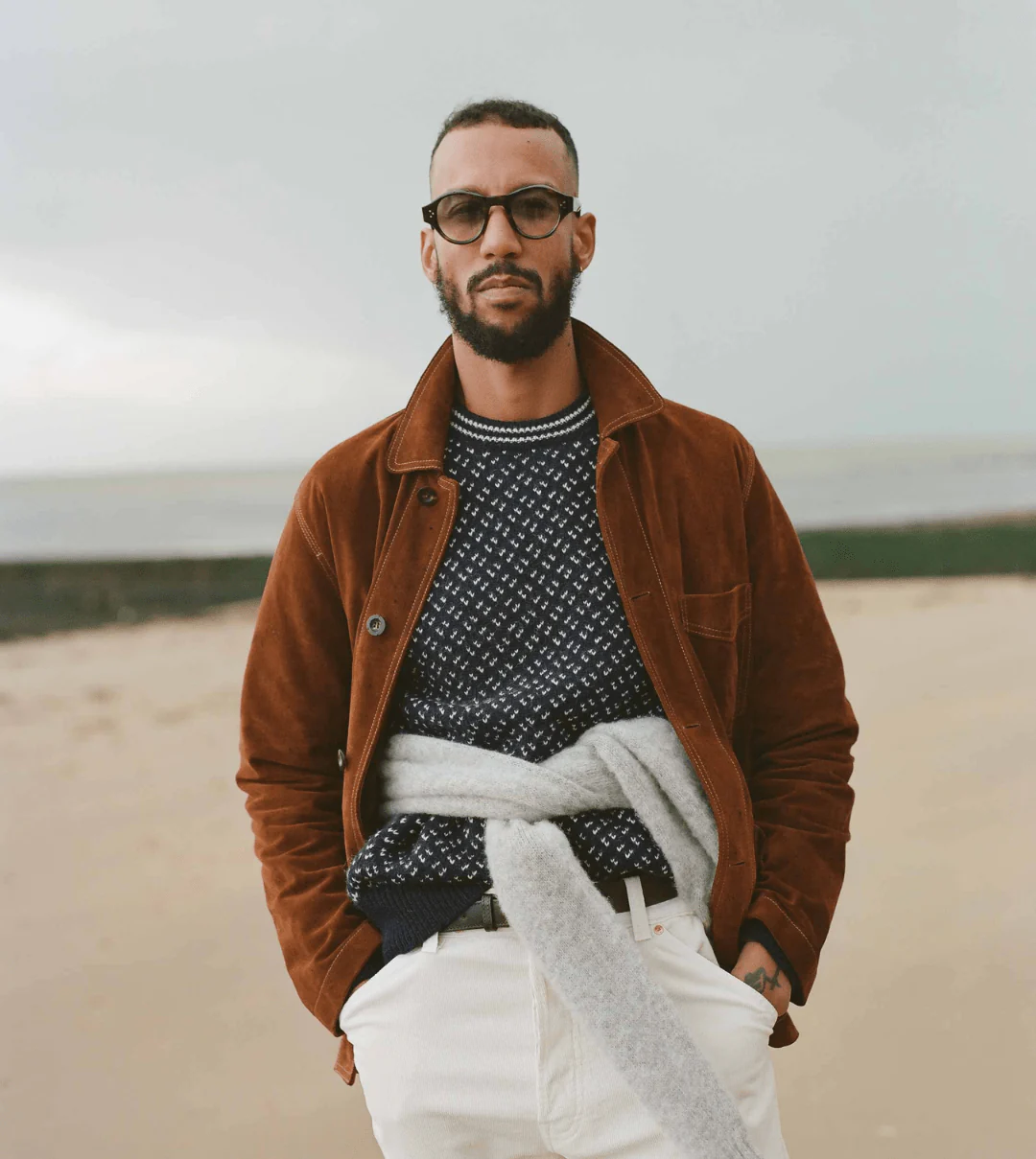 Rust Heavyweight Suede Five-Pocket Chore Jacket - Image 9