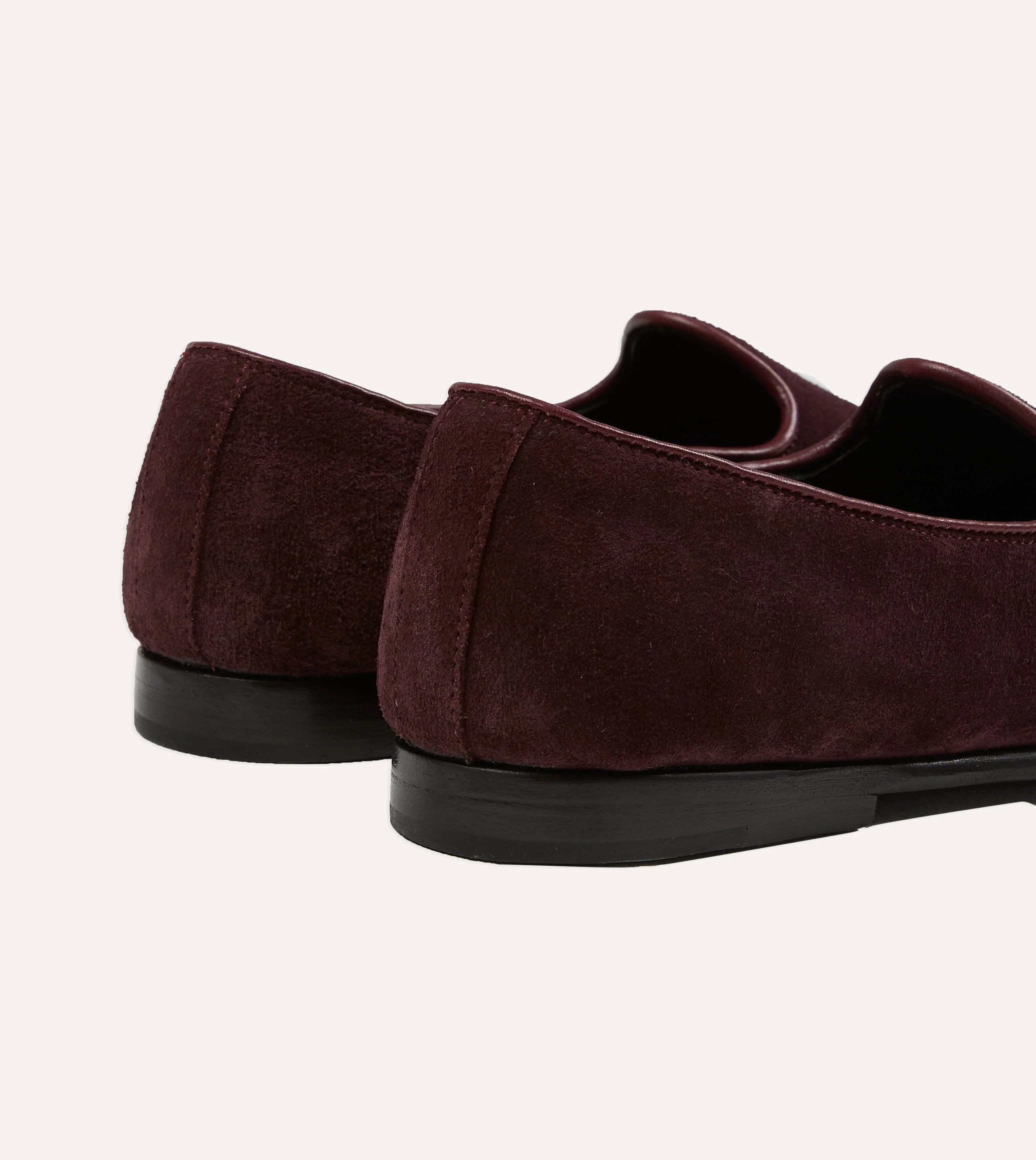 Sabah for Drake's Burgundy Suede Bolo Shoe - Image 5