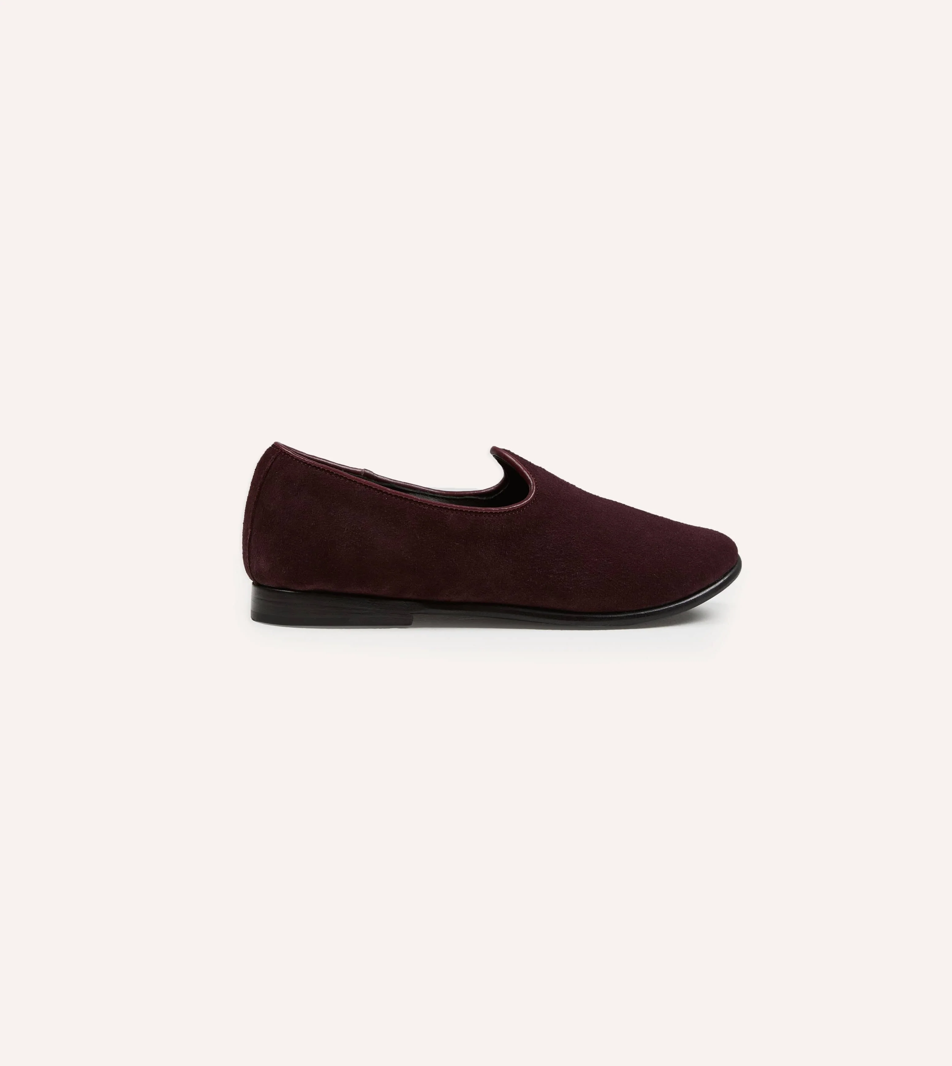 Sabah for Drake's Burgundy Suede Bolo Shoe - Image 6