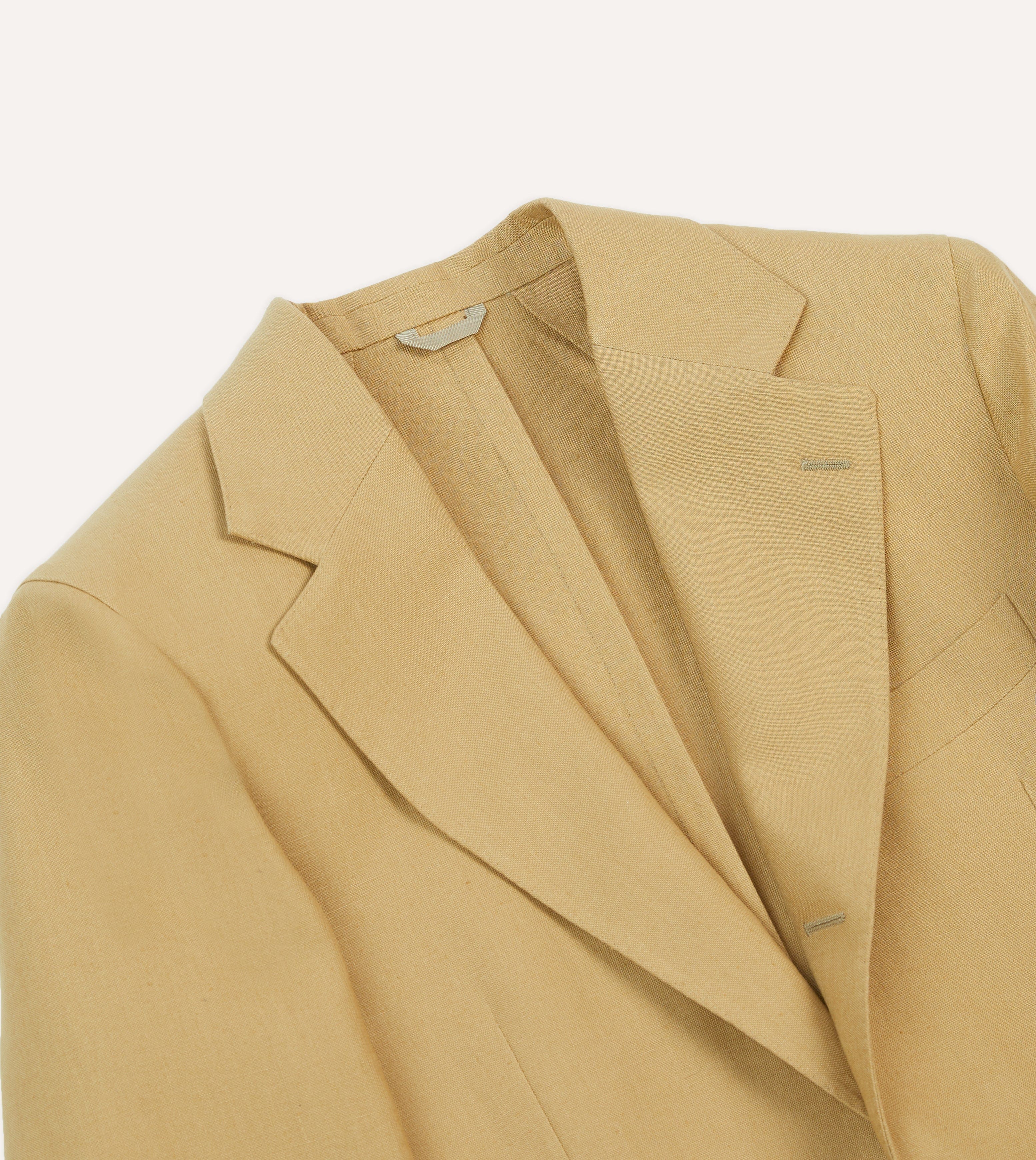 Sand Irish Linen Tailored Jacket - Image 3