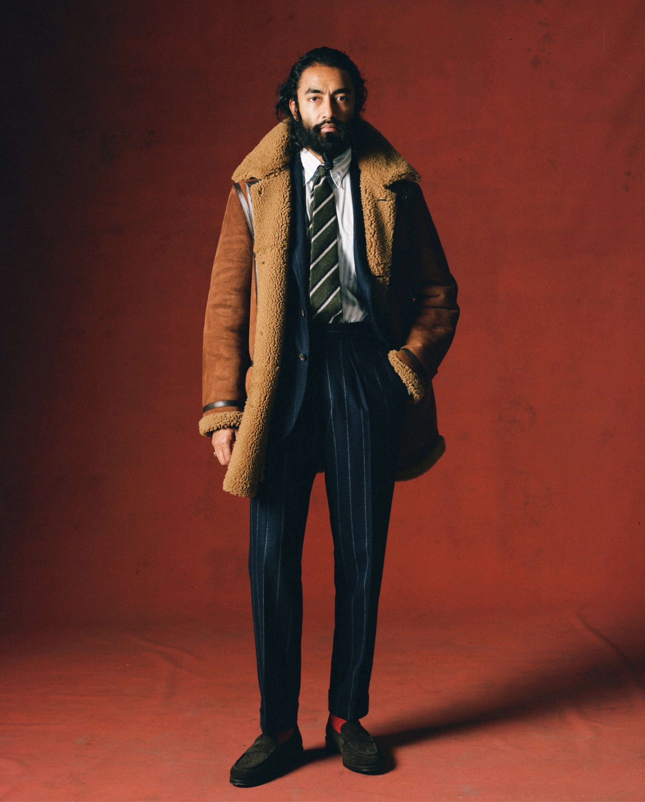 Shearling Car Coat - Image 11