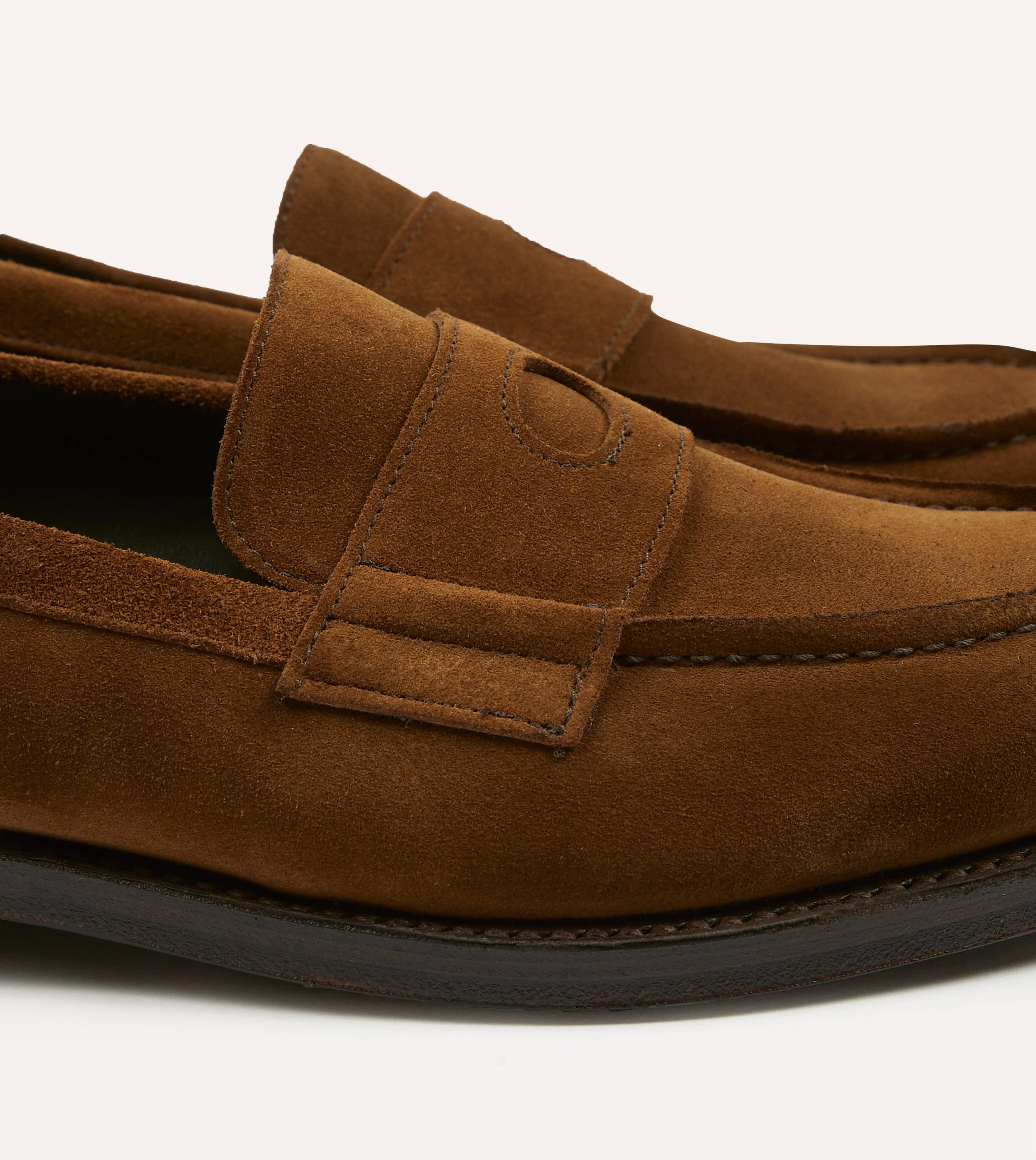 Snuff Suede Charles Goodyear Welted Penny Loafer - Image 3