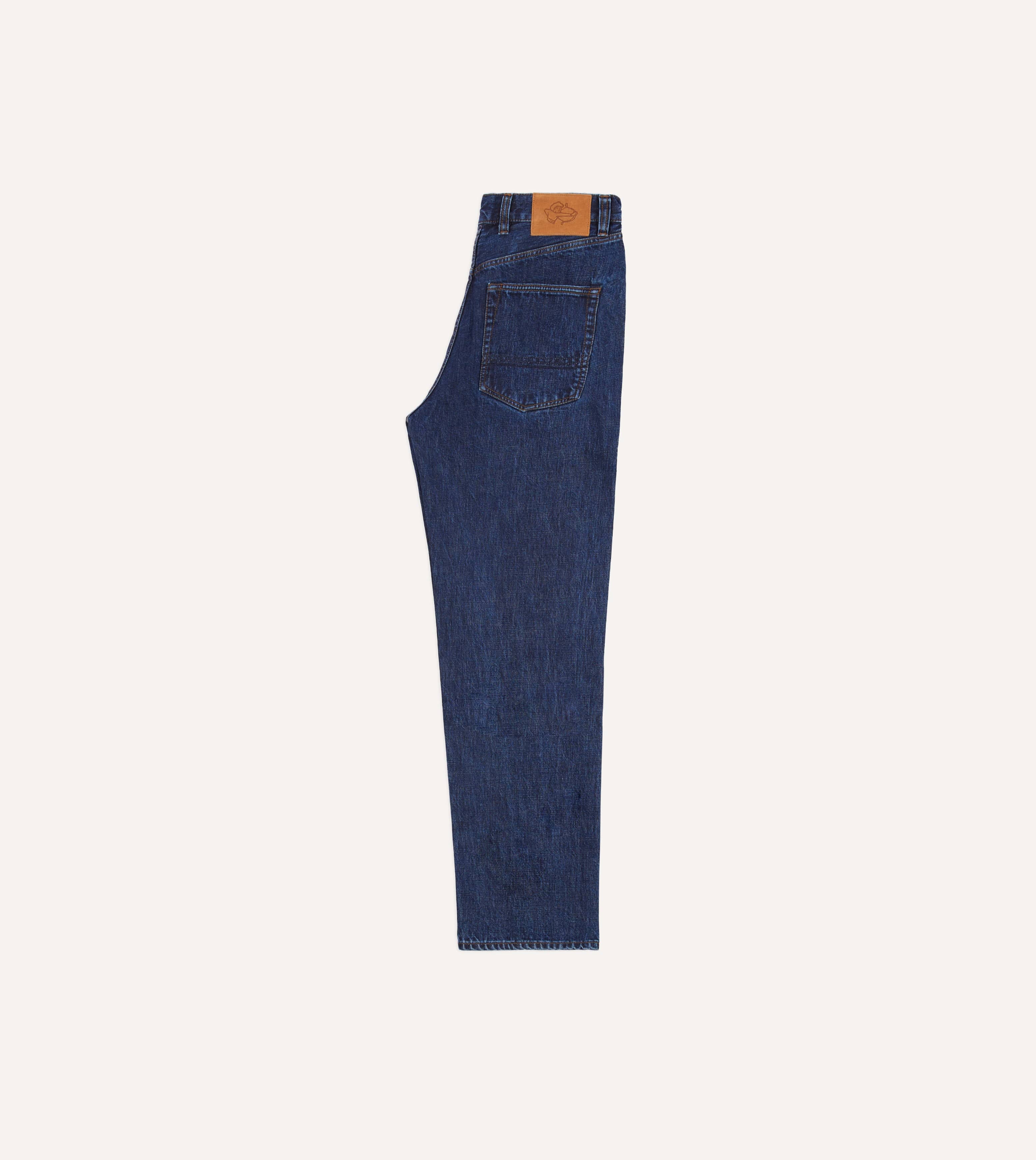 Stone Wash 14.2oz Japanese Selvedge Denim Five-Pocket Jeans - Image 6