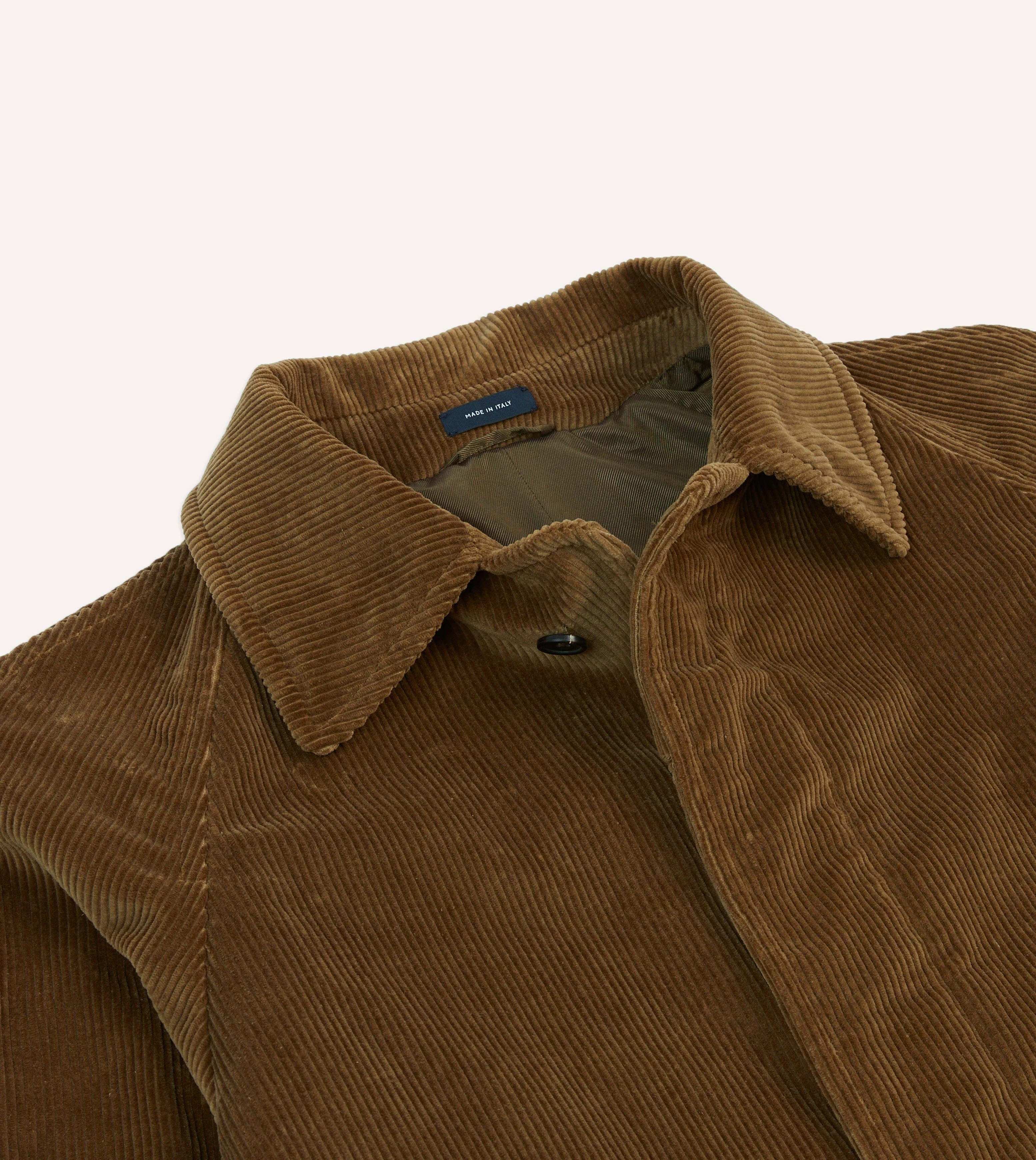 Tan Corduroy Raglan Coat - Image 3