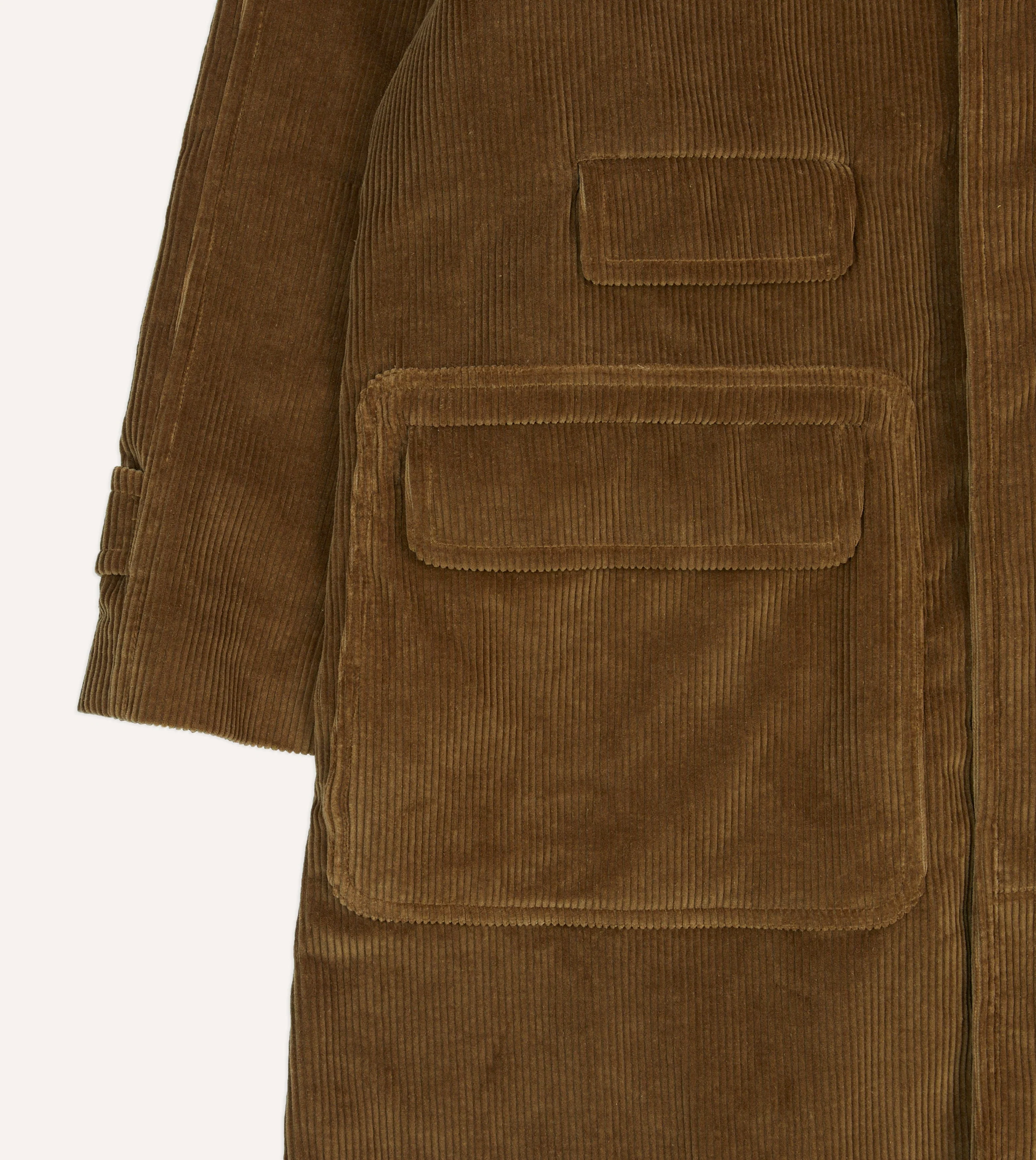 Tan Corduroy Raglan Coat - Image 5