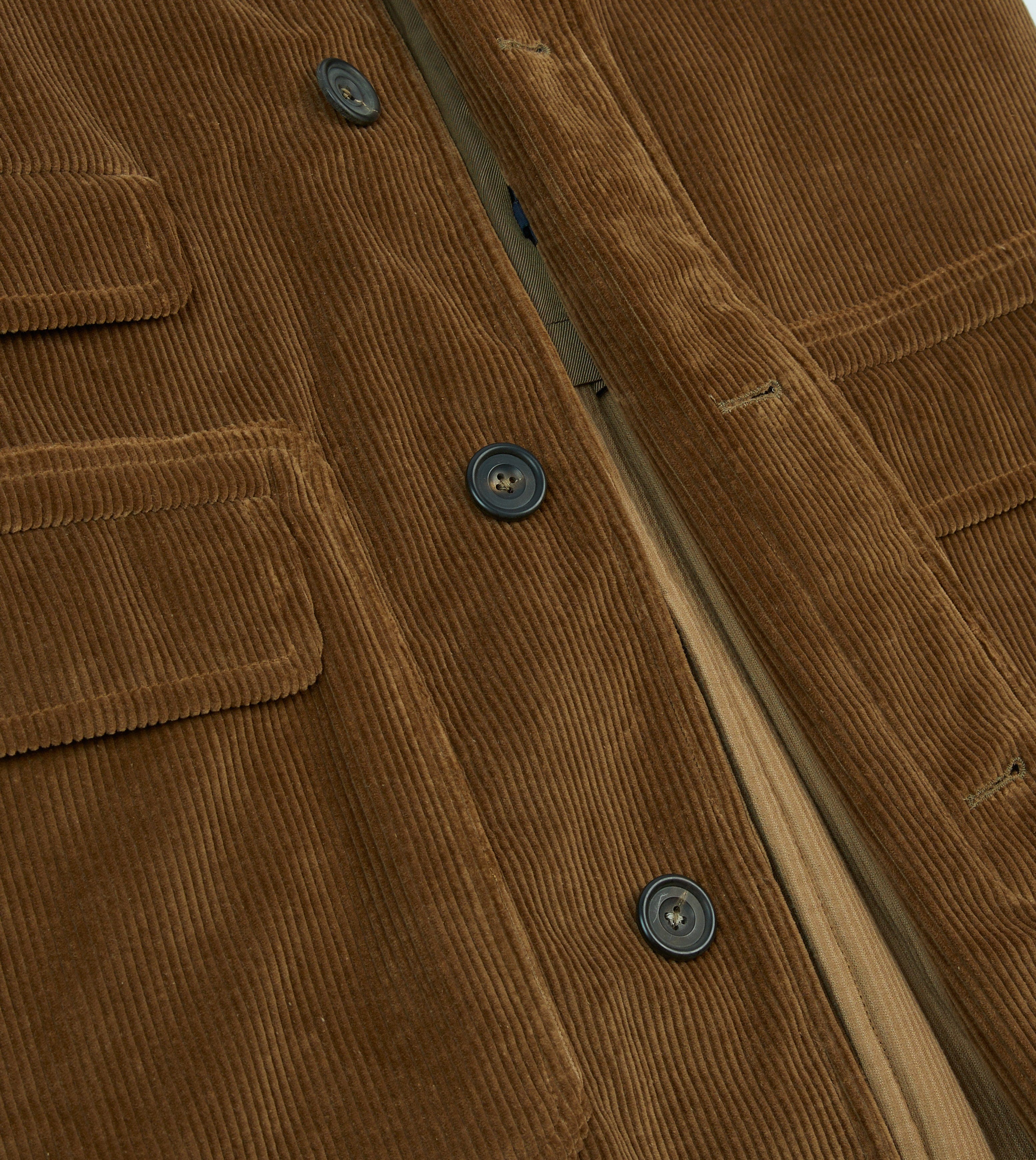 Tan Corduroy Raglan Coat - Image 6