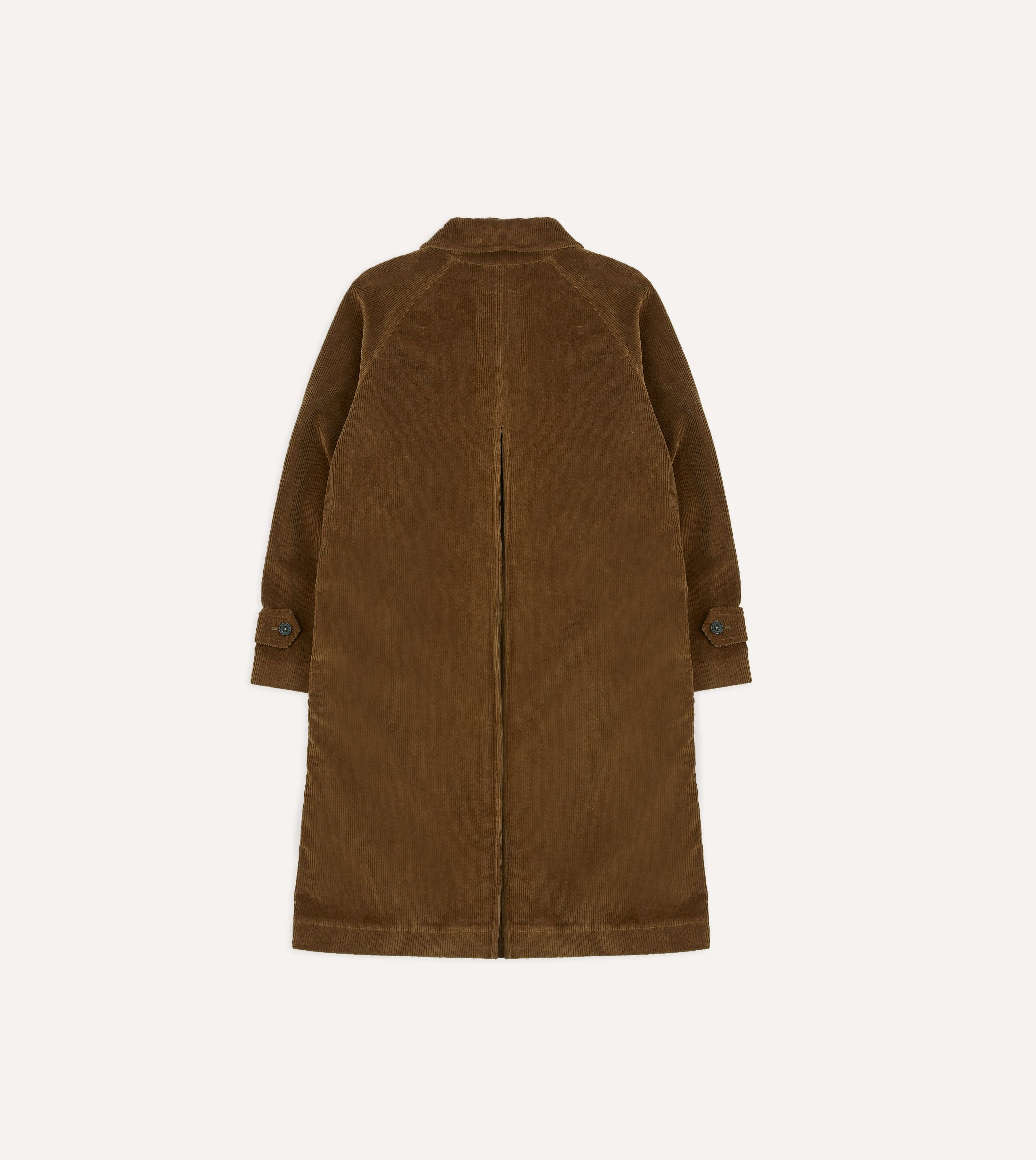 Tan Corduroy Raglan Coat - Image 9