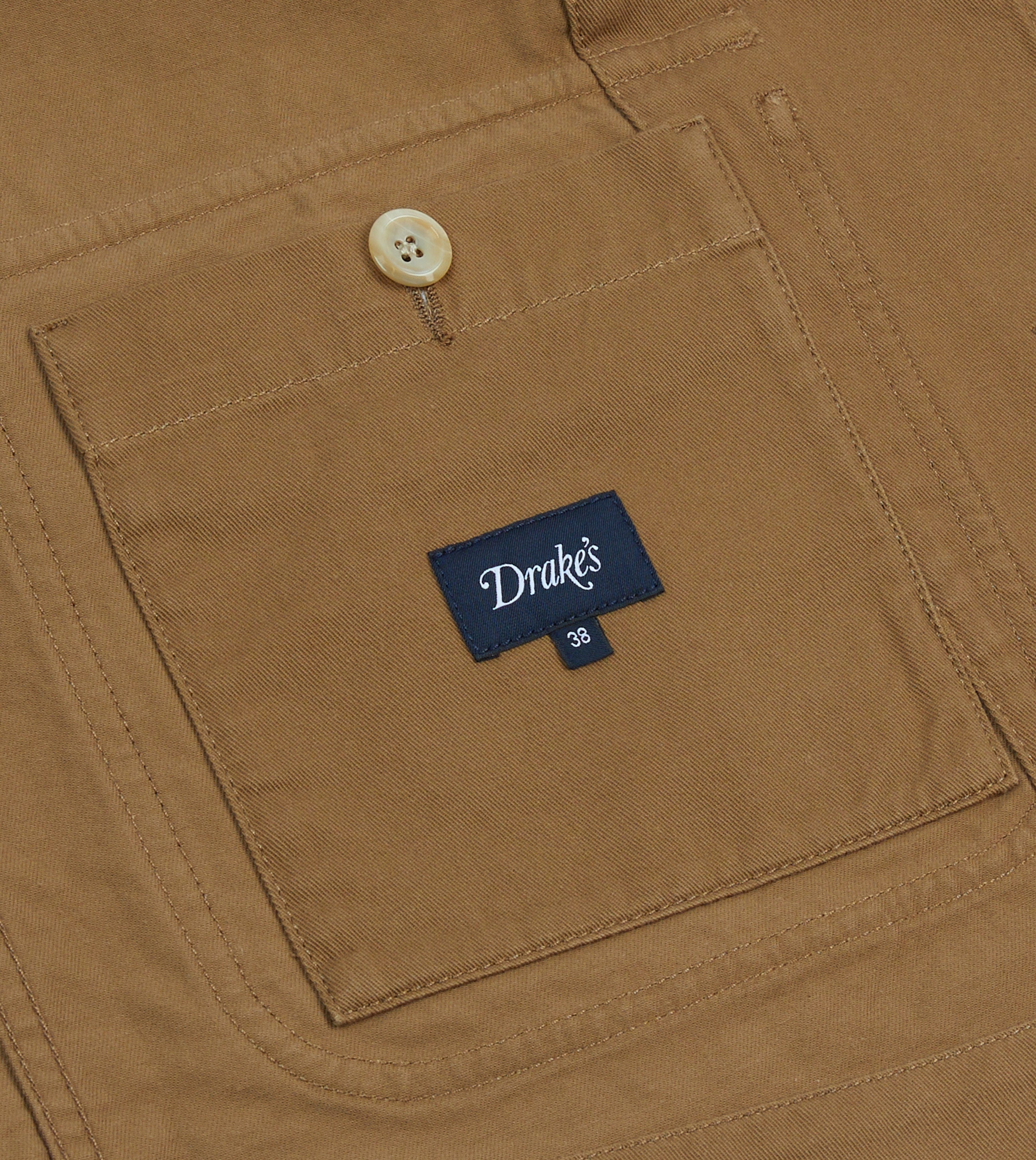 Tan Cotton Three-Pocket Chore Jacket - Image 7