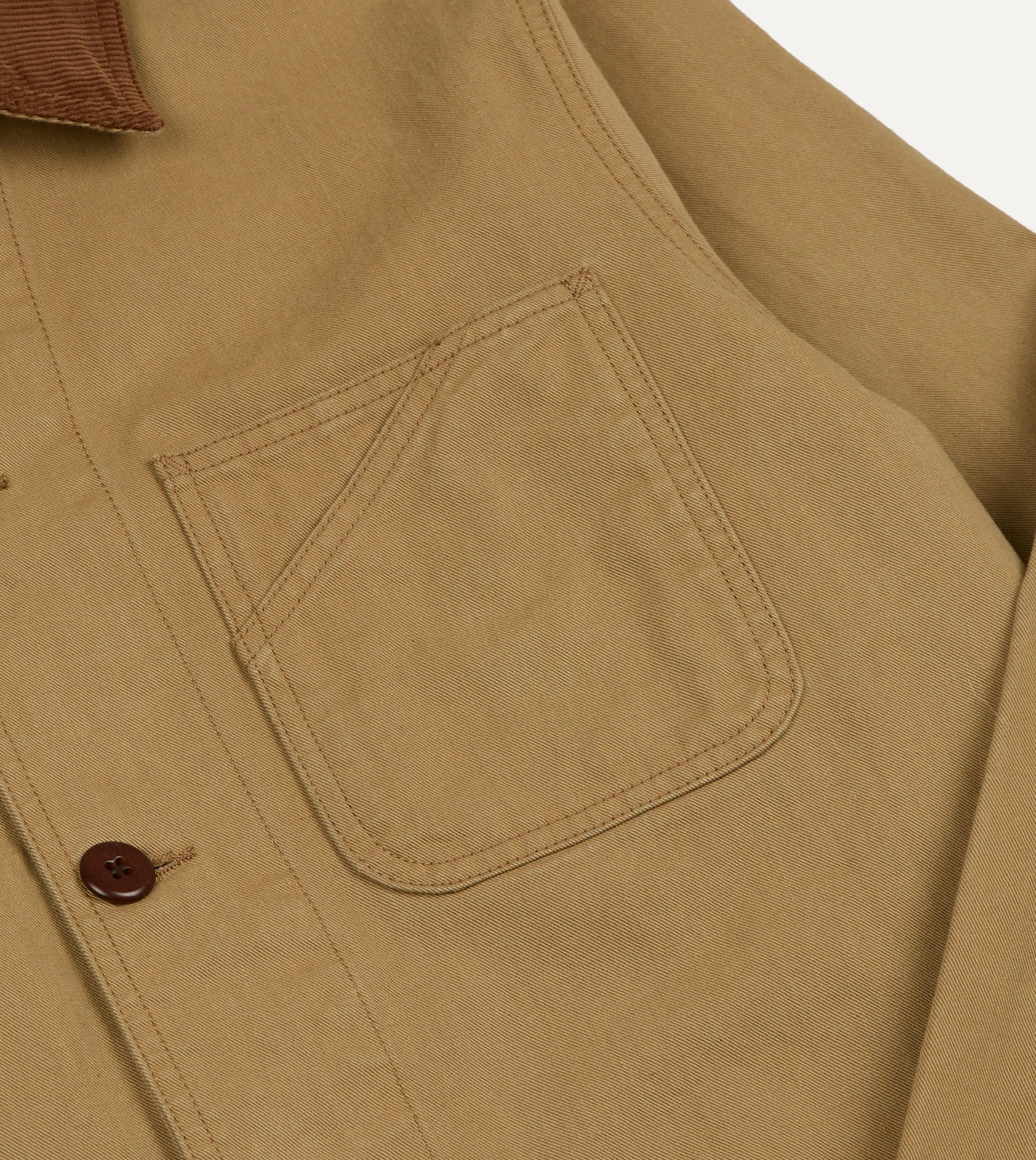 Tan Cotton Twill Fatigue Jacket - Image 4