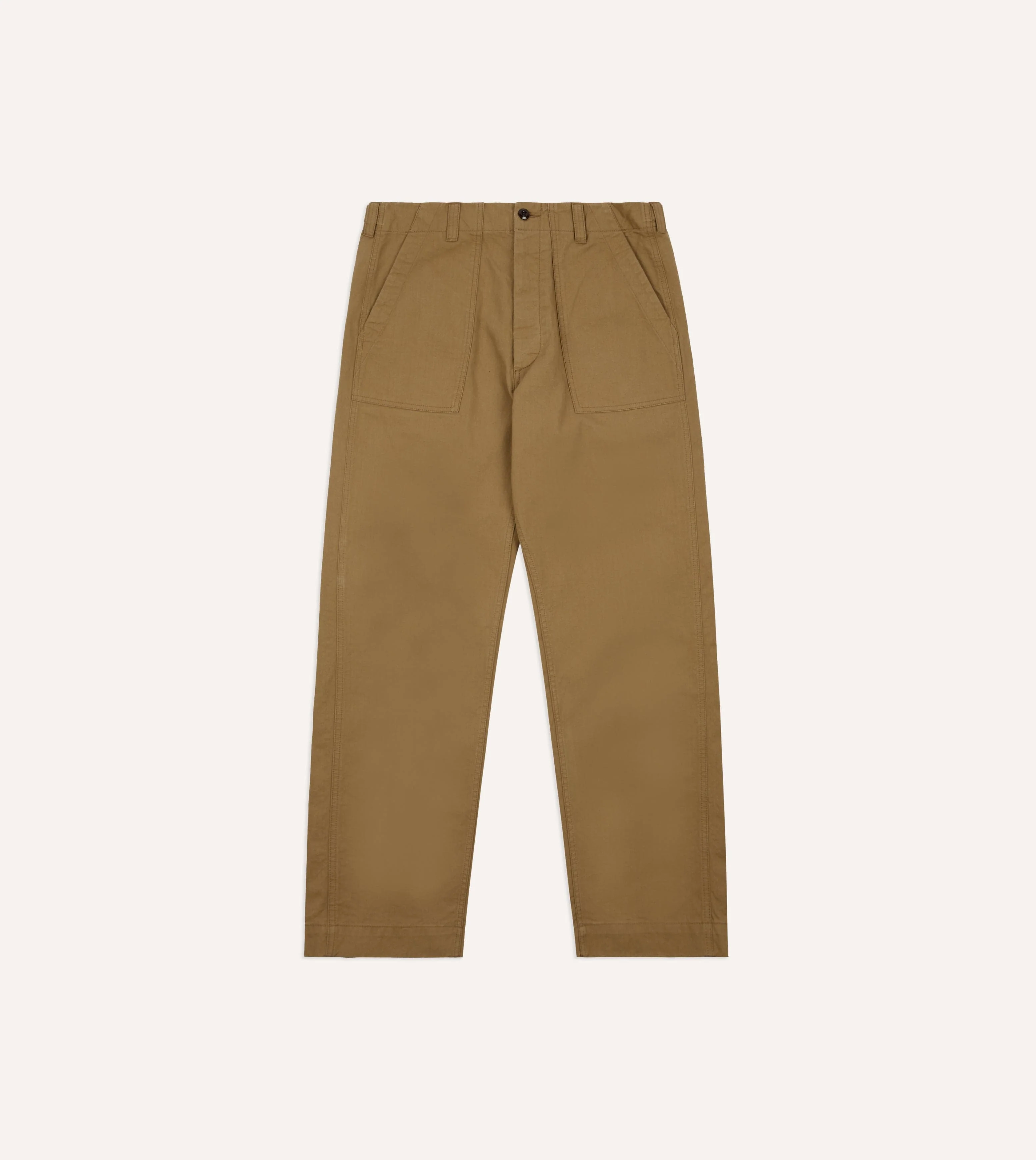 Tan Cotton Twill Fatigue Trouser - Image 3