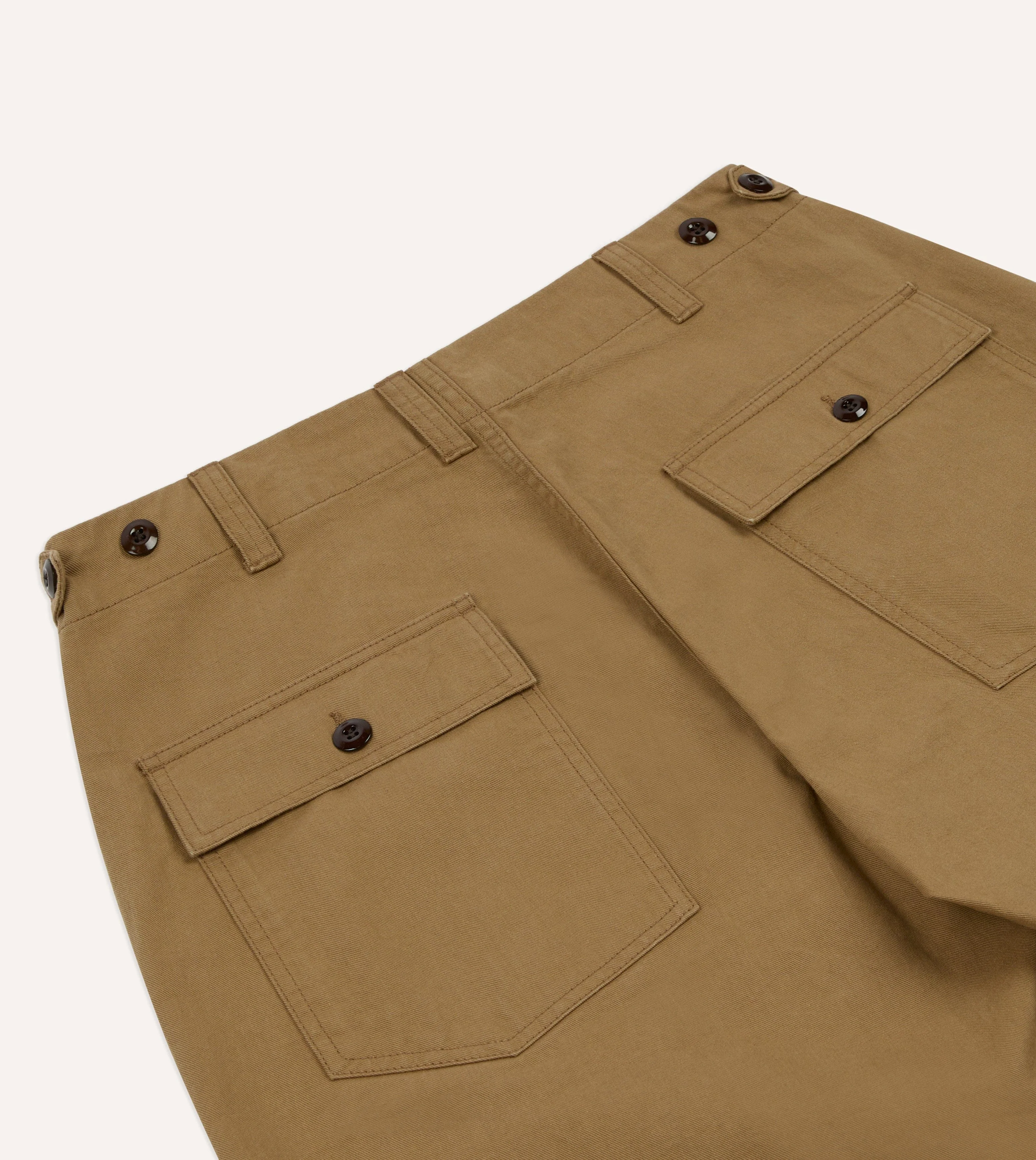 Tan Cotton Twill Fatigue Trouser - Image 5