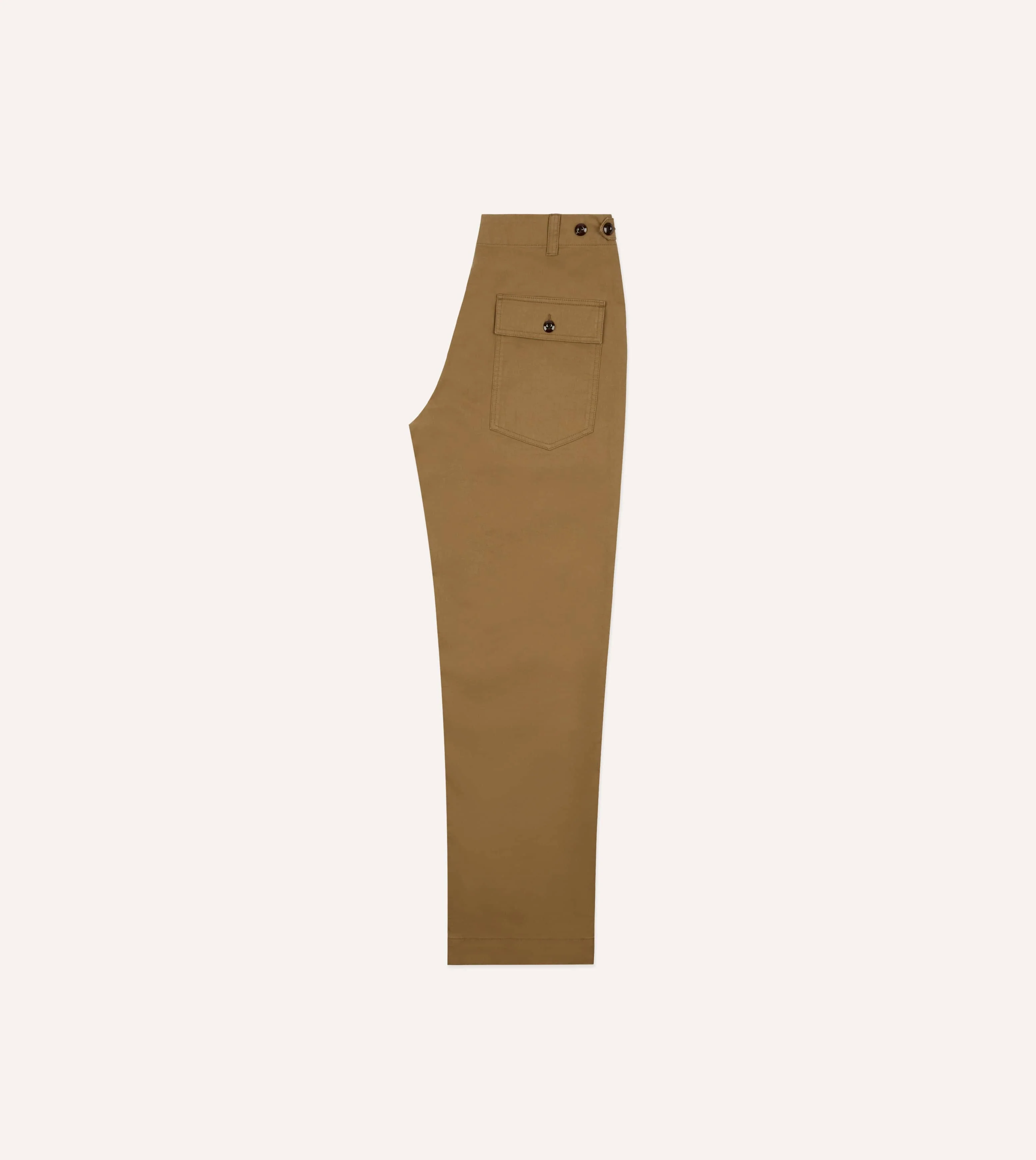 Tan Cotton Twill Fatigue Trouser - Image 6