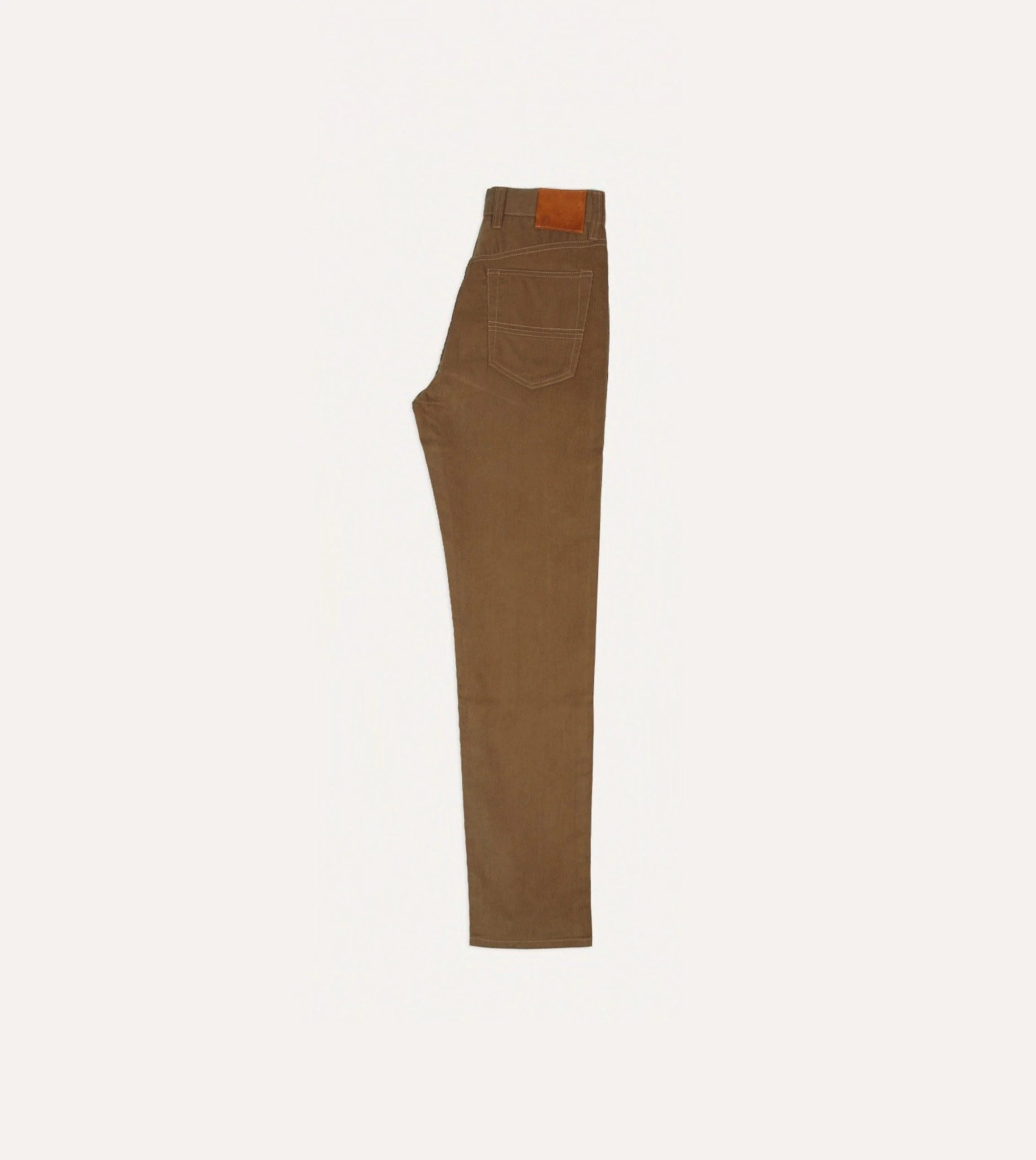 Tan Japanese Selvedge Needlecord Five-Pocket Trousers - Image 6